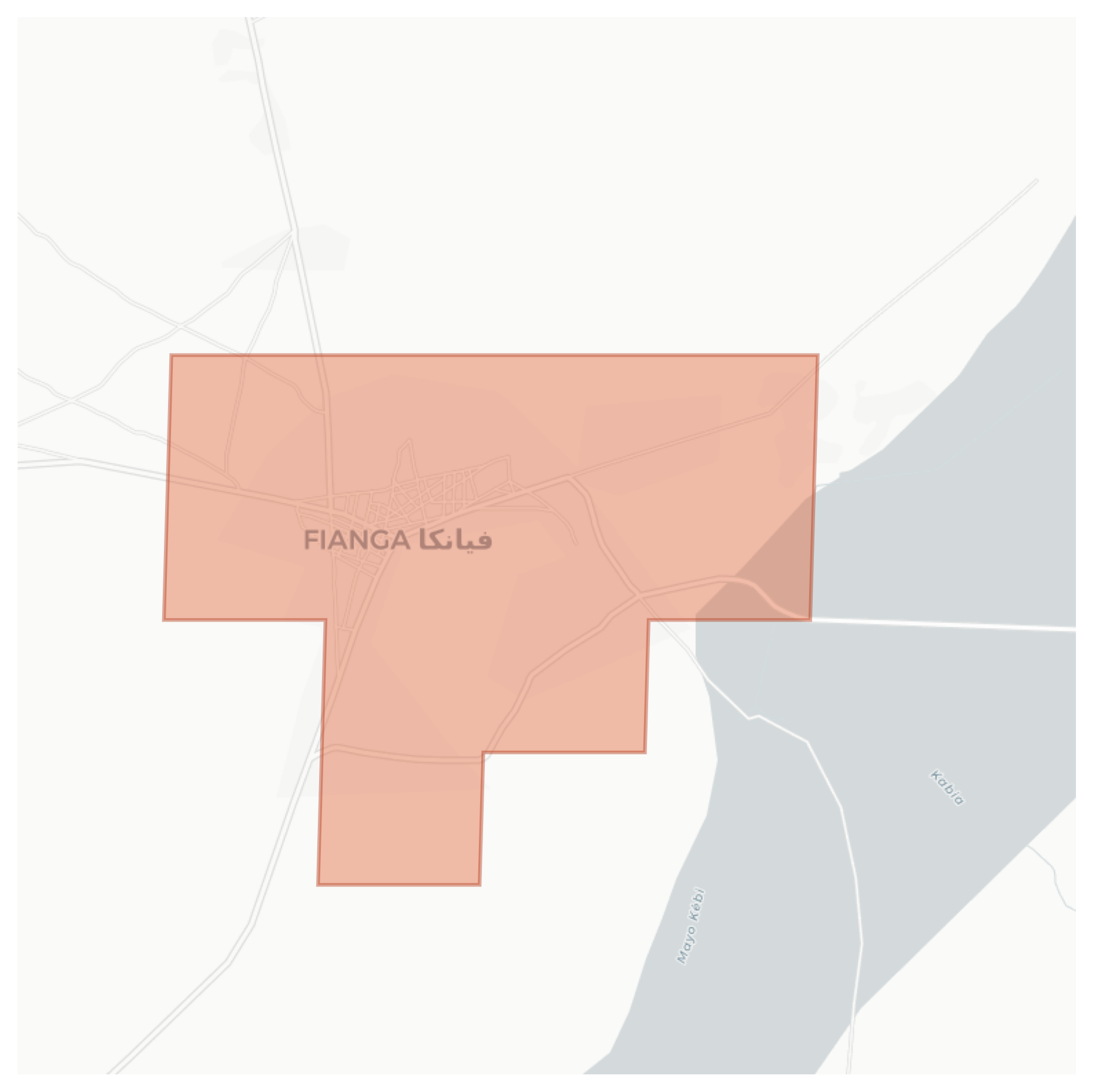 Fianga geographic map