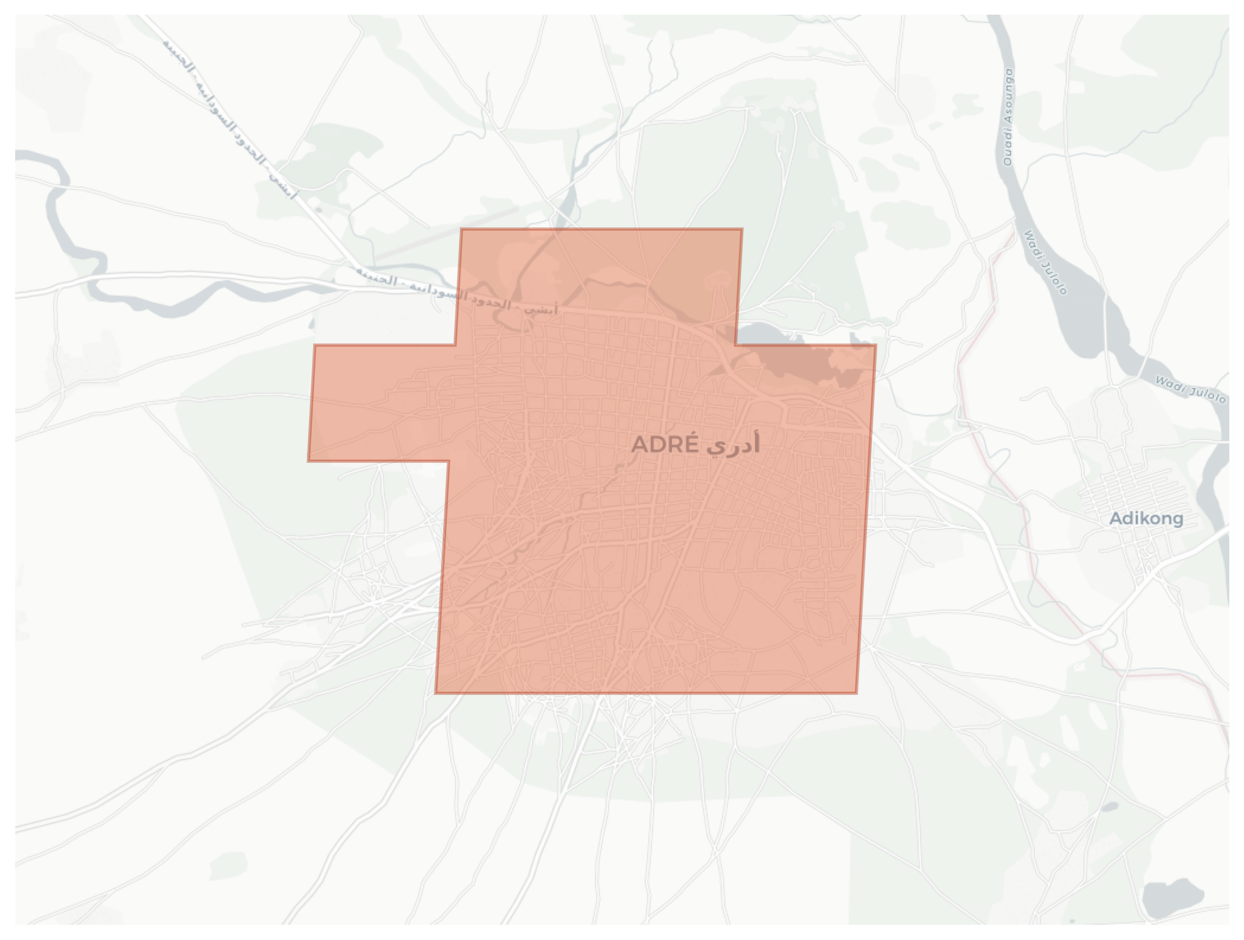 Adré geographic map