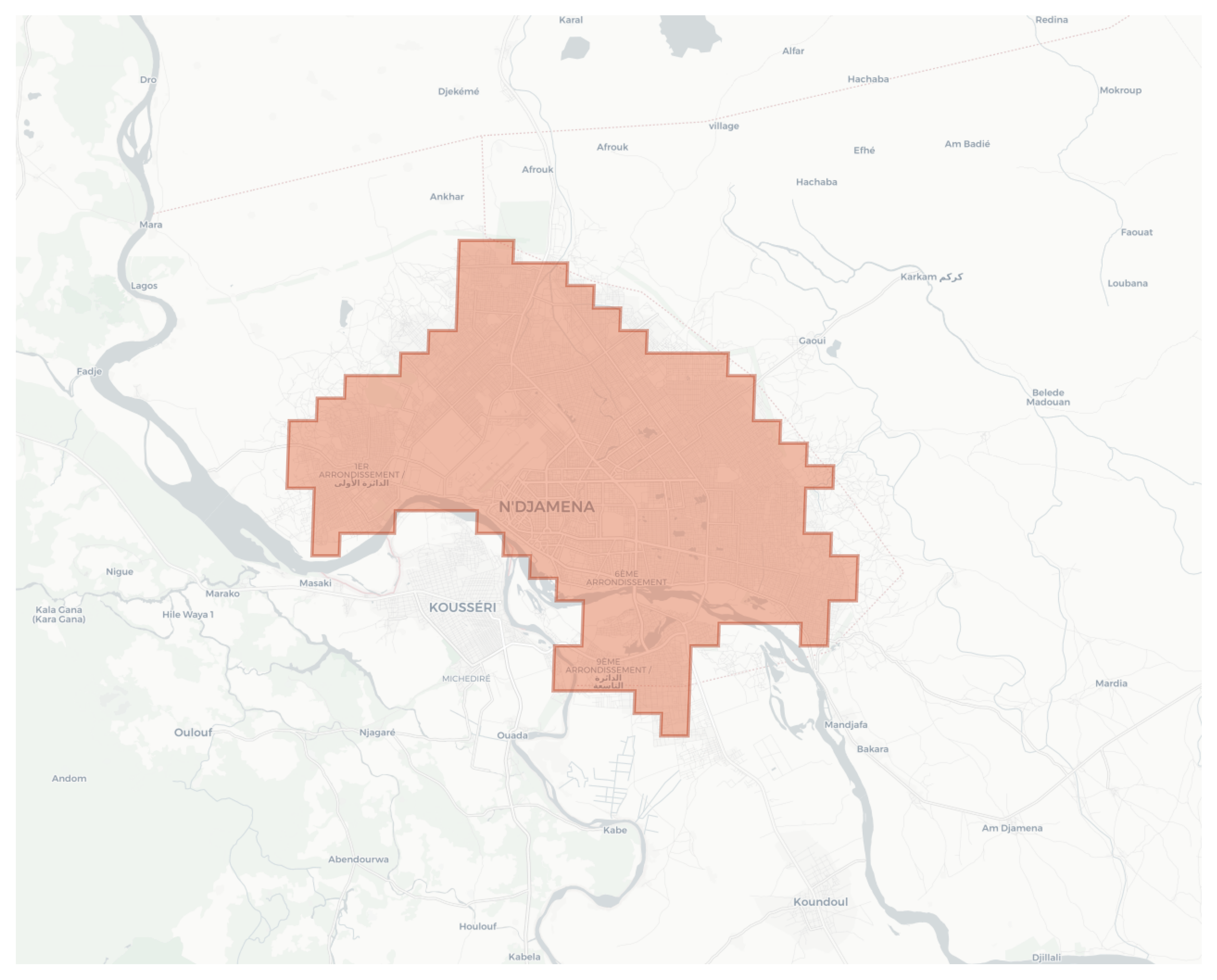 N'Djamena geographic map