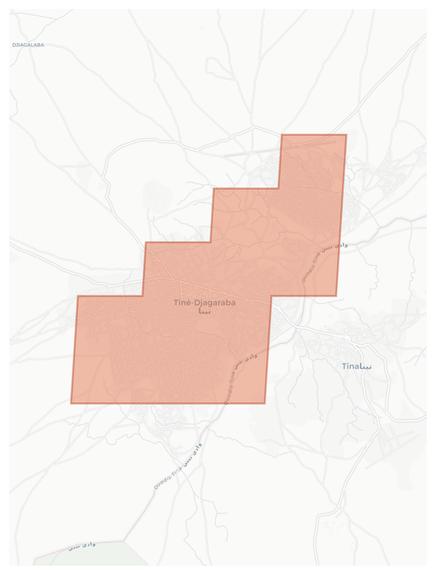 Tiné-Djagaraba geographic map