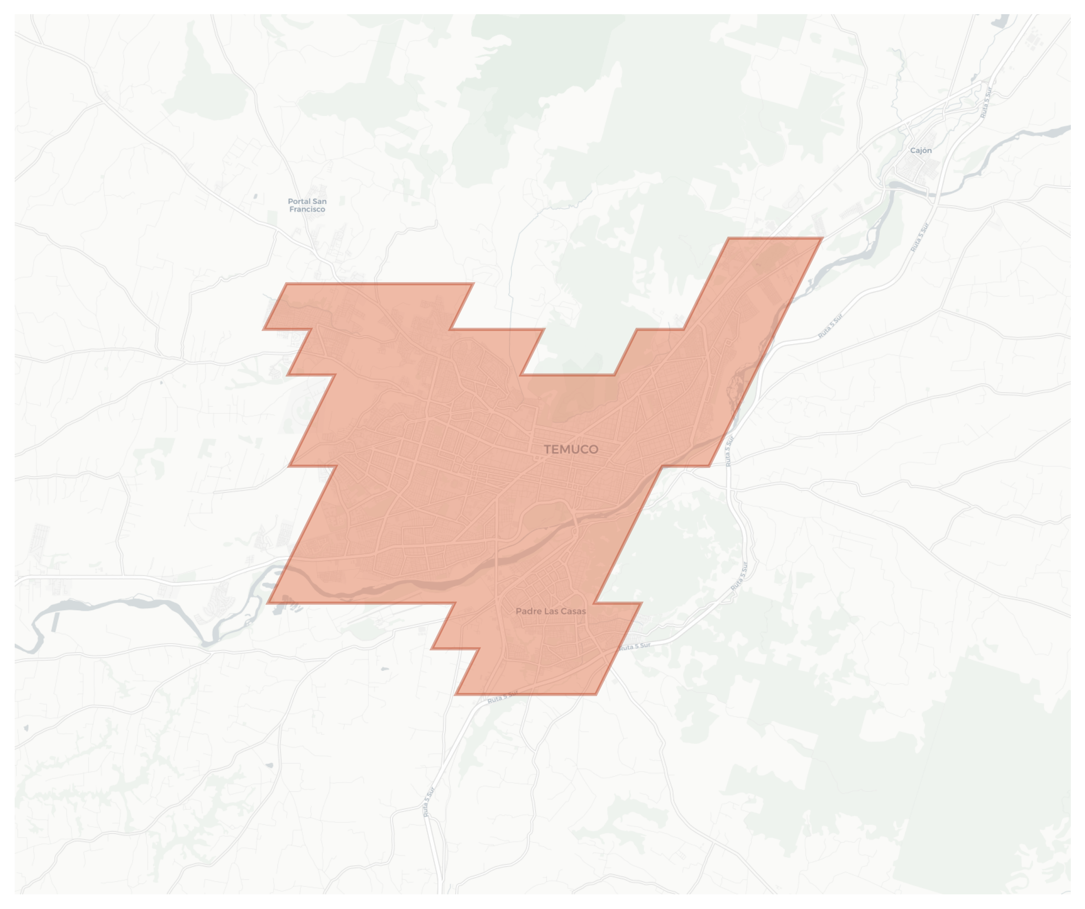 Temuco geographic map