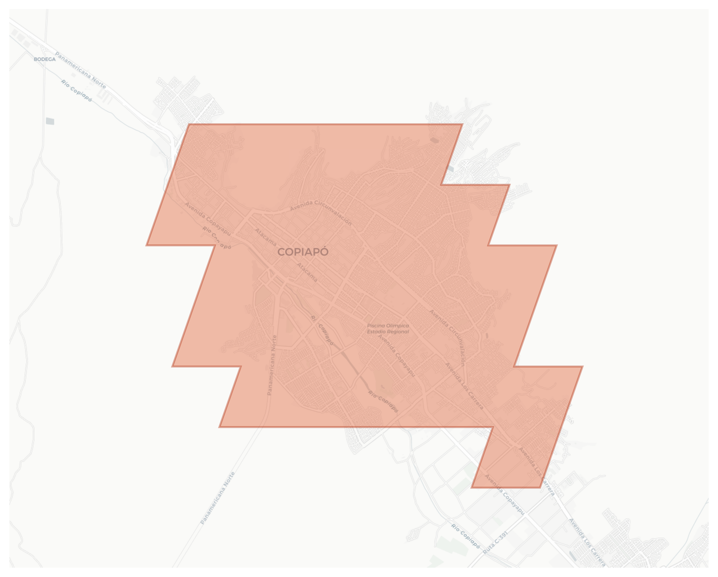 Copiapó geographic map