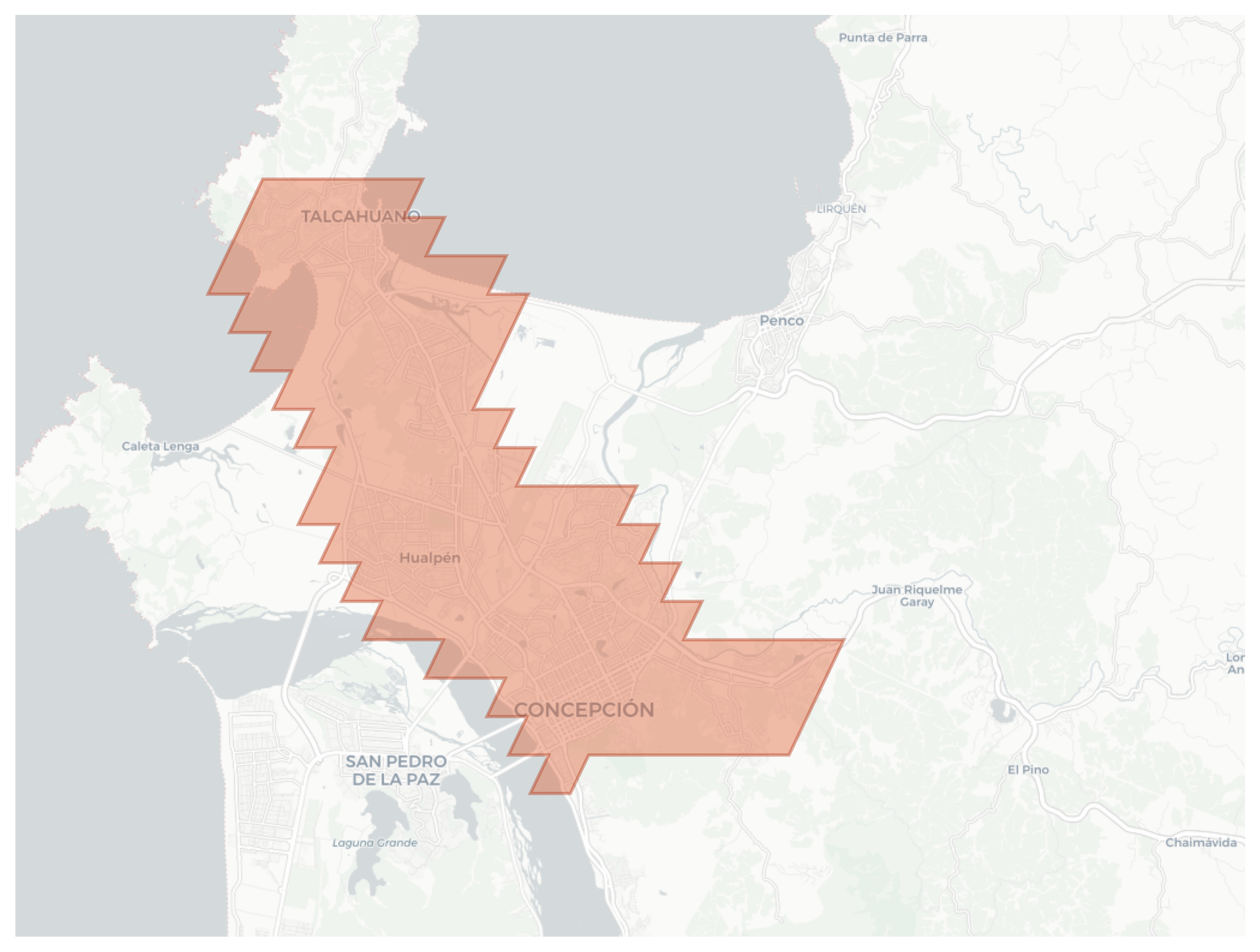 Concepción geographic map