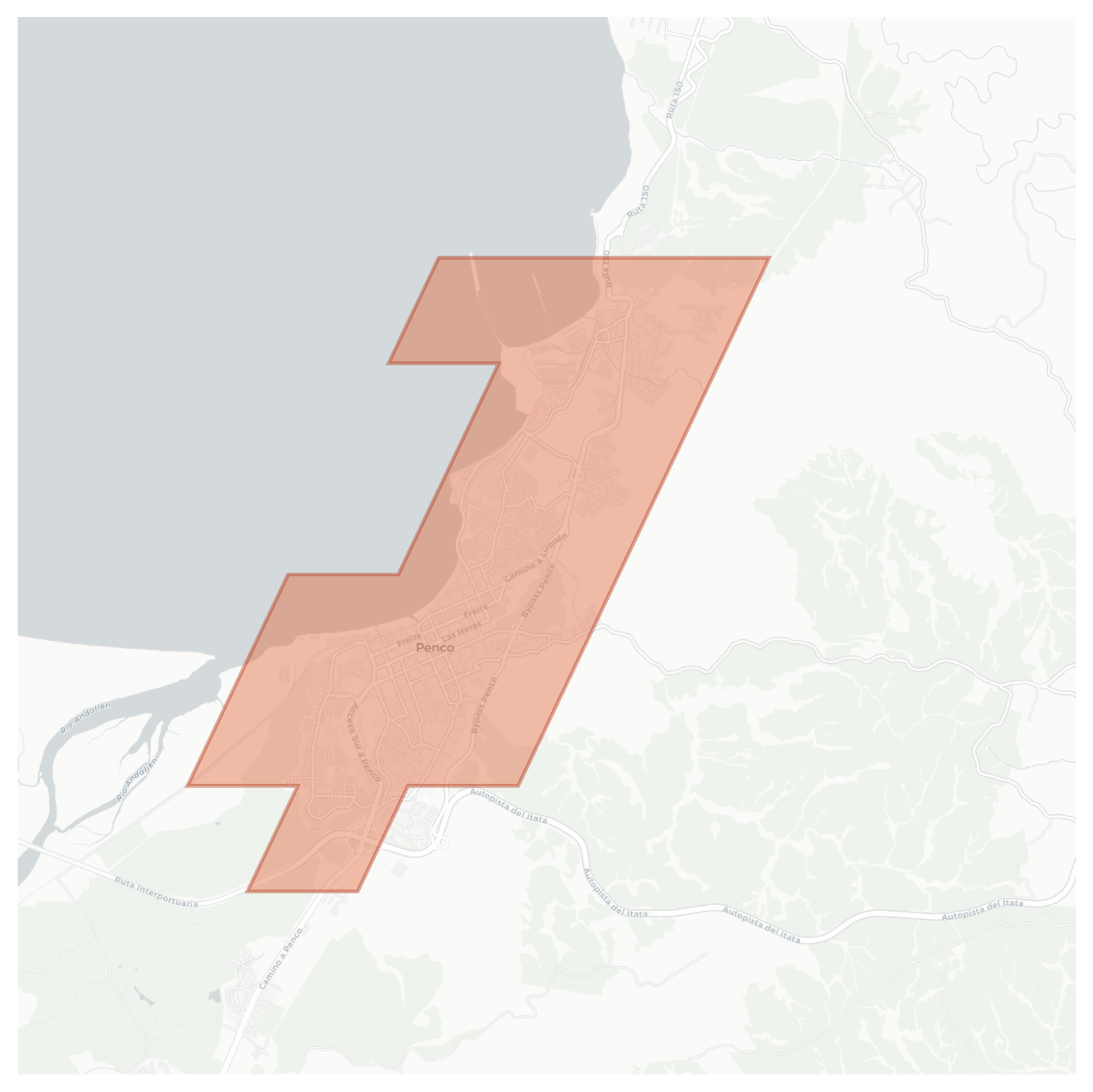 Penco geographic map