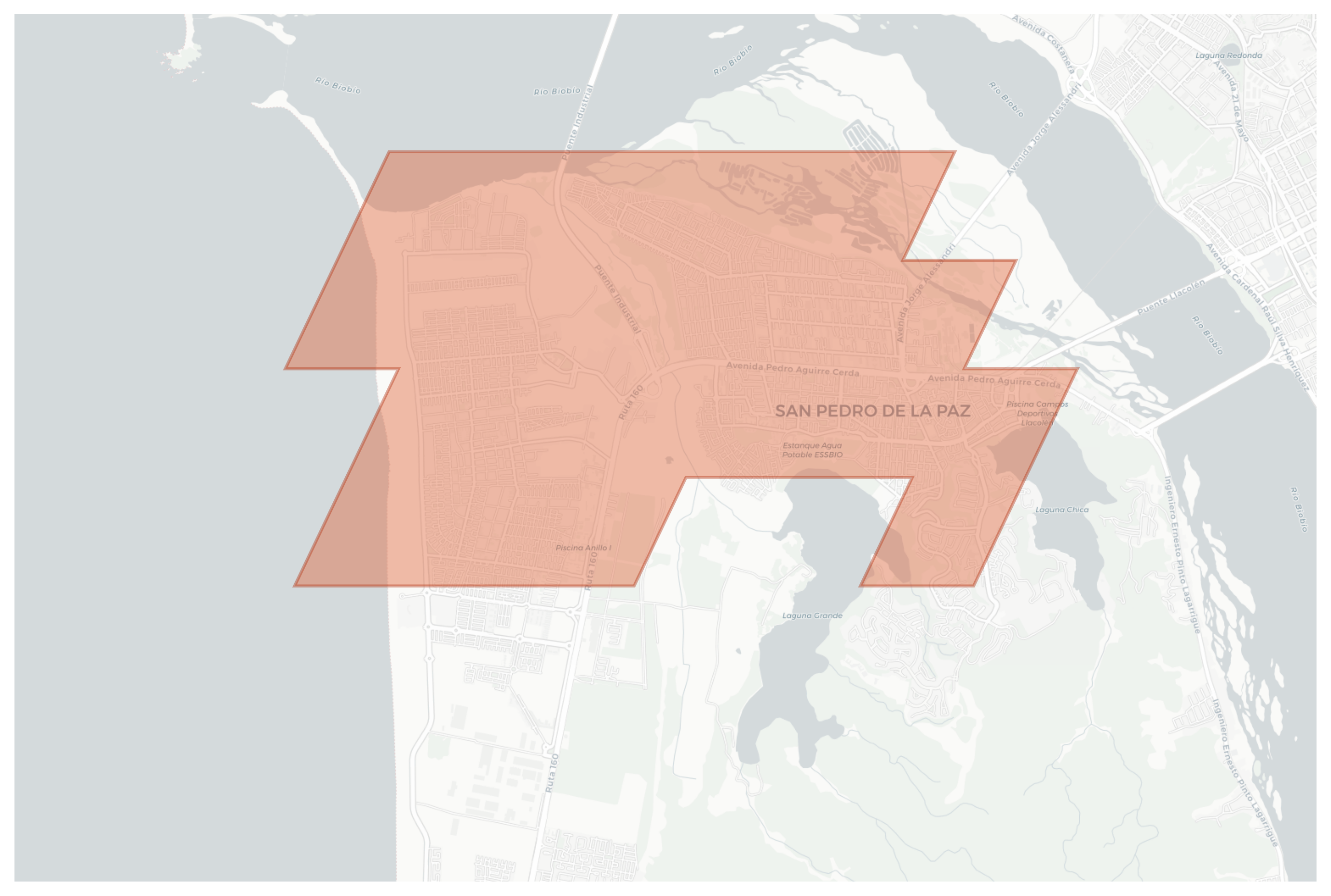 San Pedro de la Paz geographic map