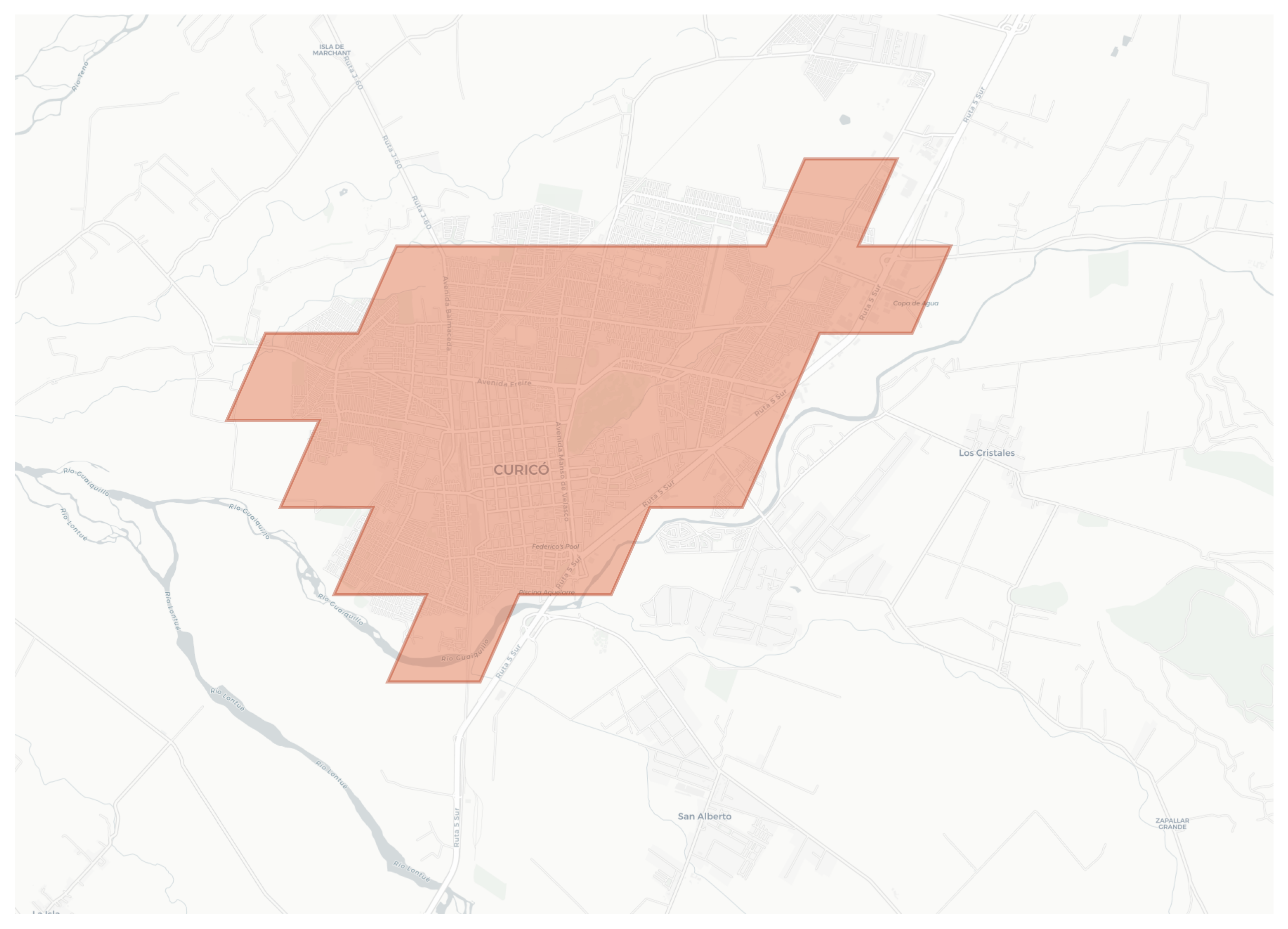 Curicó geographic map