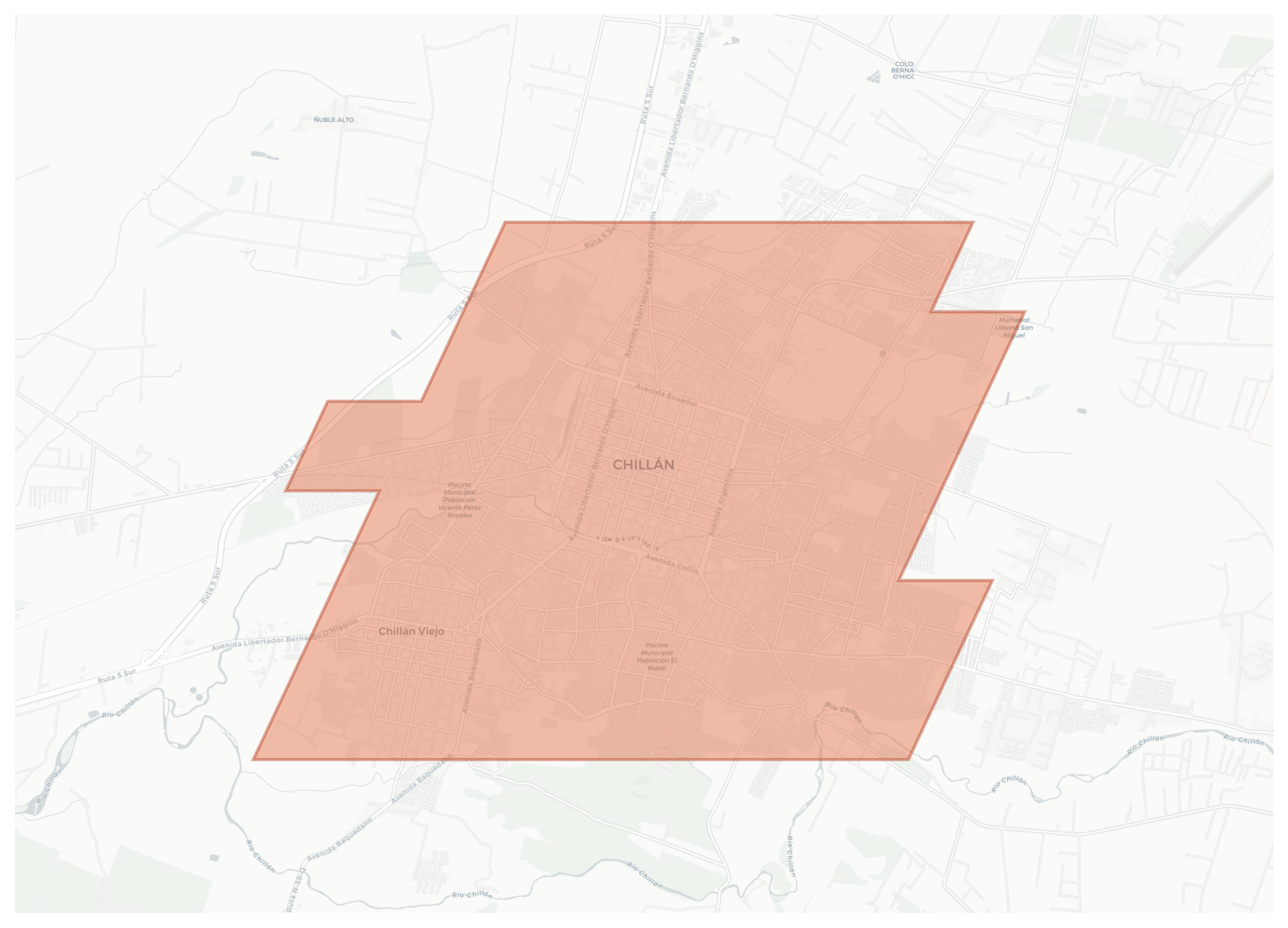 Chillán geographic map