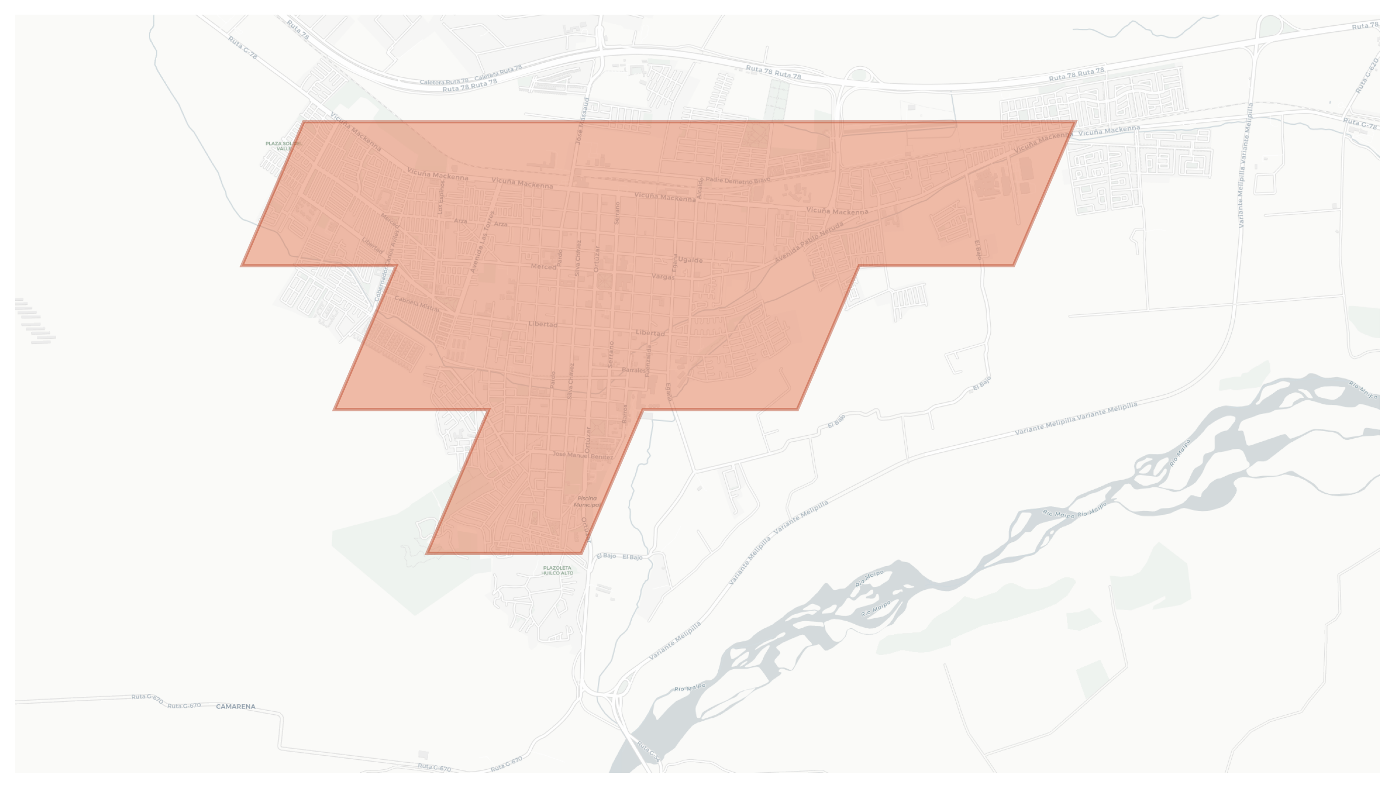 Melipilla geographic map