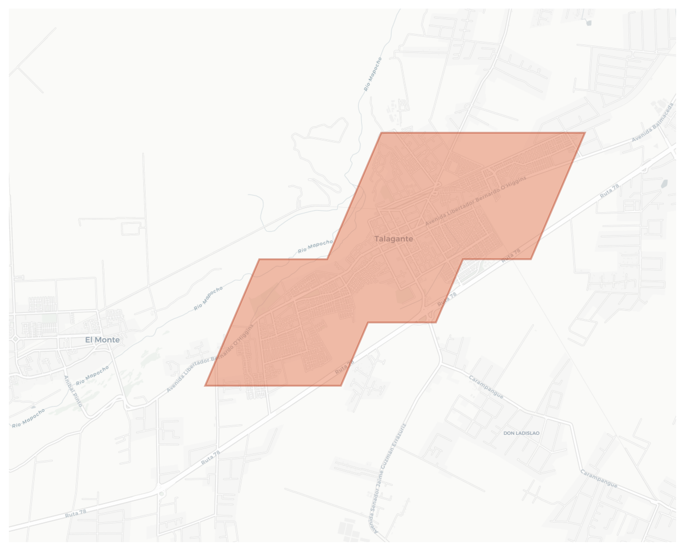 Talagante geographic map