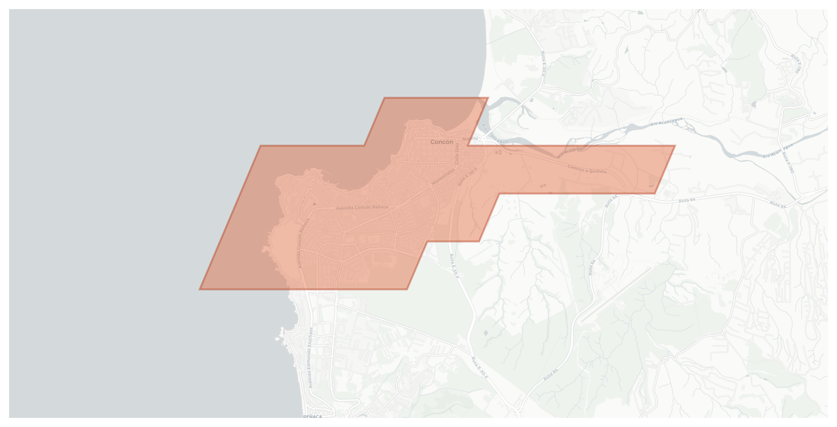 Concón geographic map