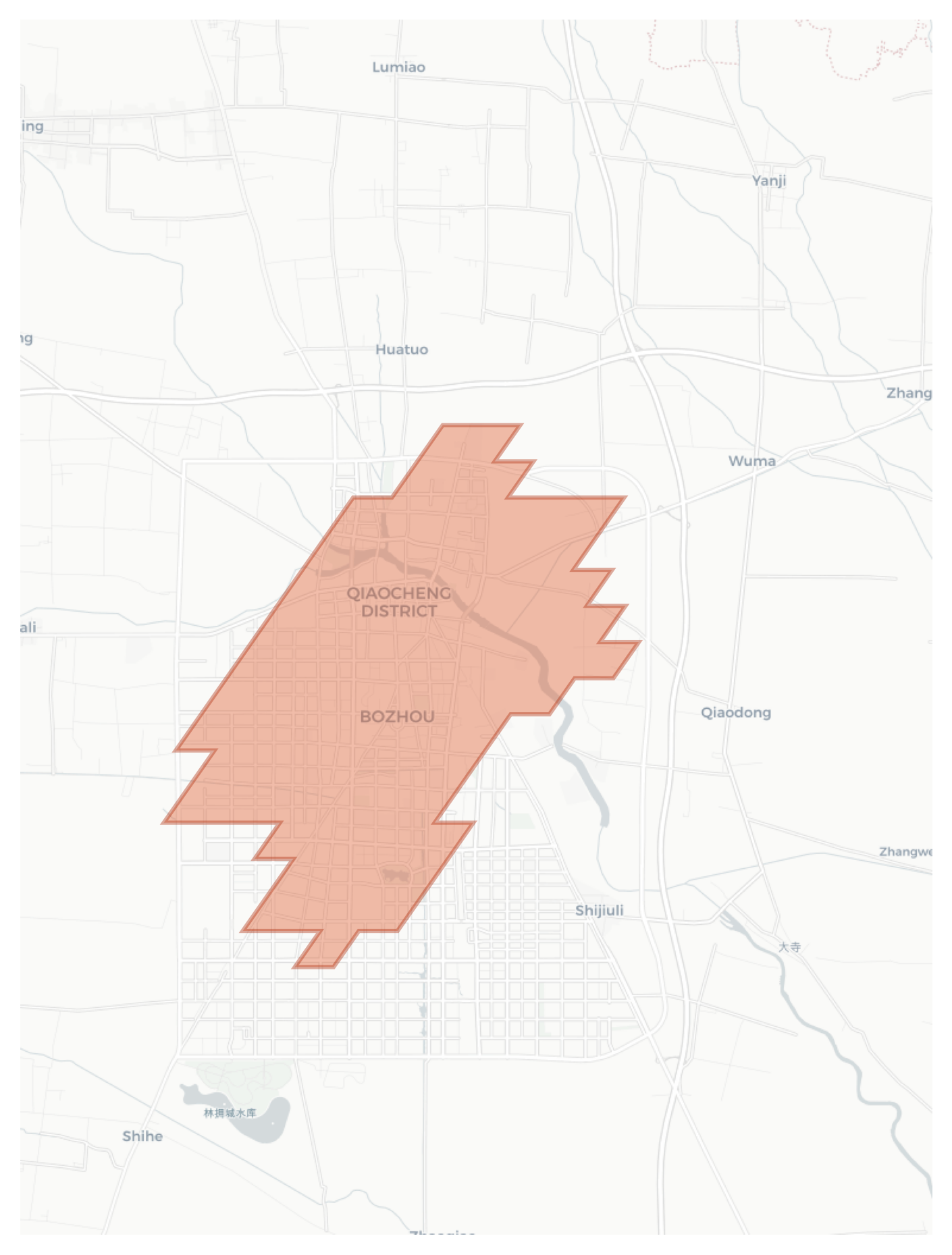 Bozhou geographic map