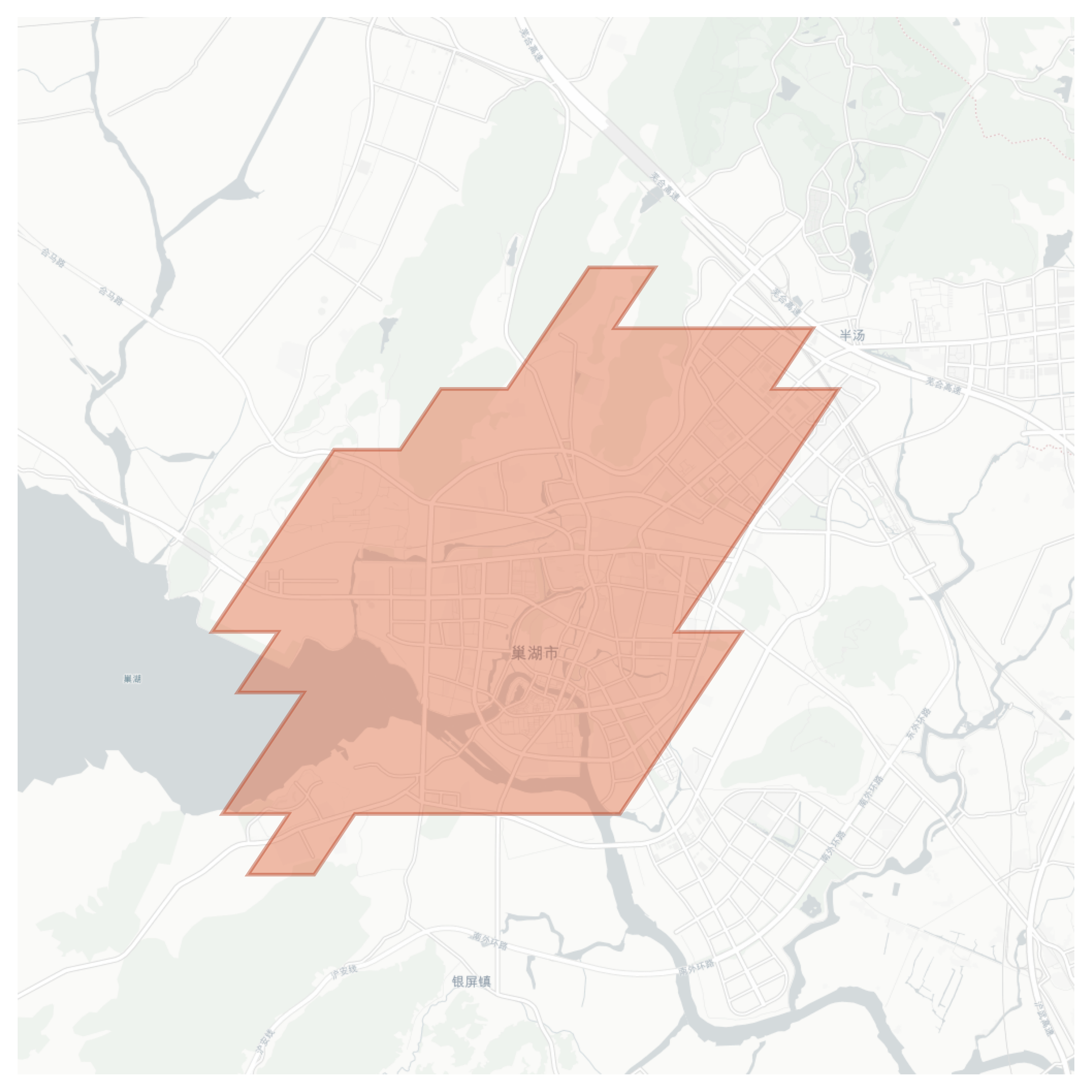 Chaohu geographic map