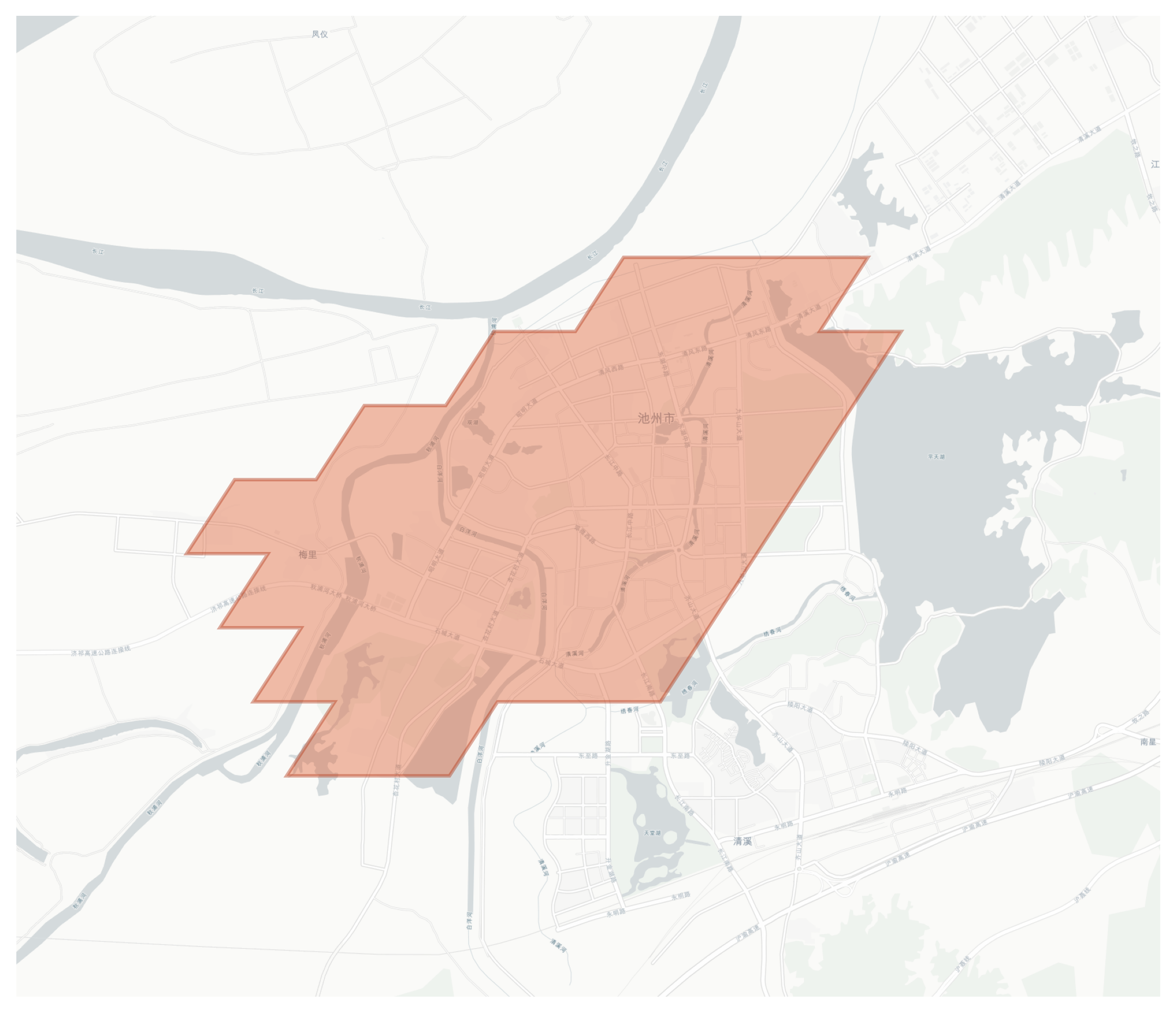 Chizhou geographic map