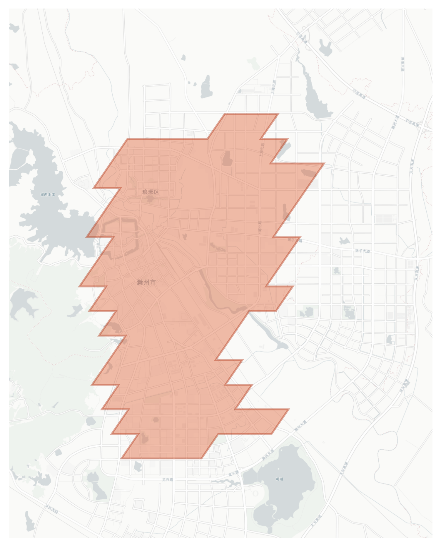Chuzhou geographic map