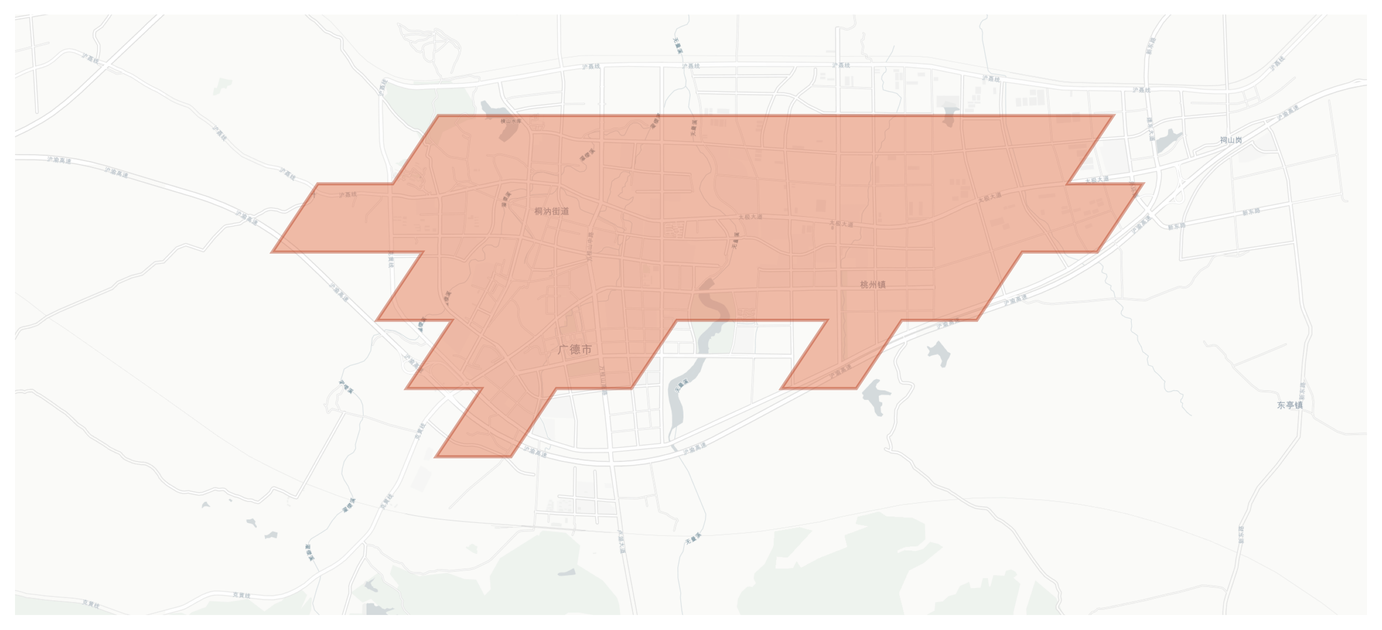 Guangde geographic map