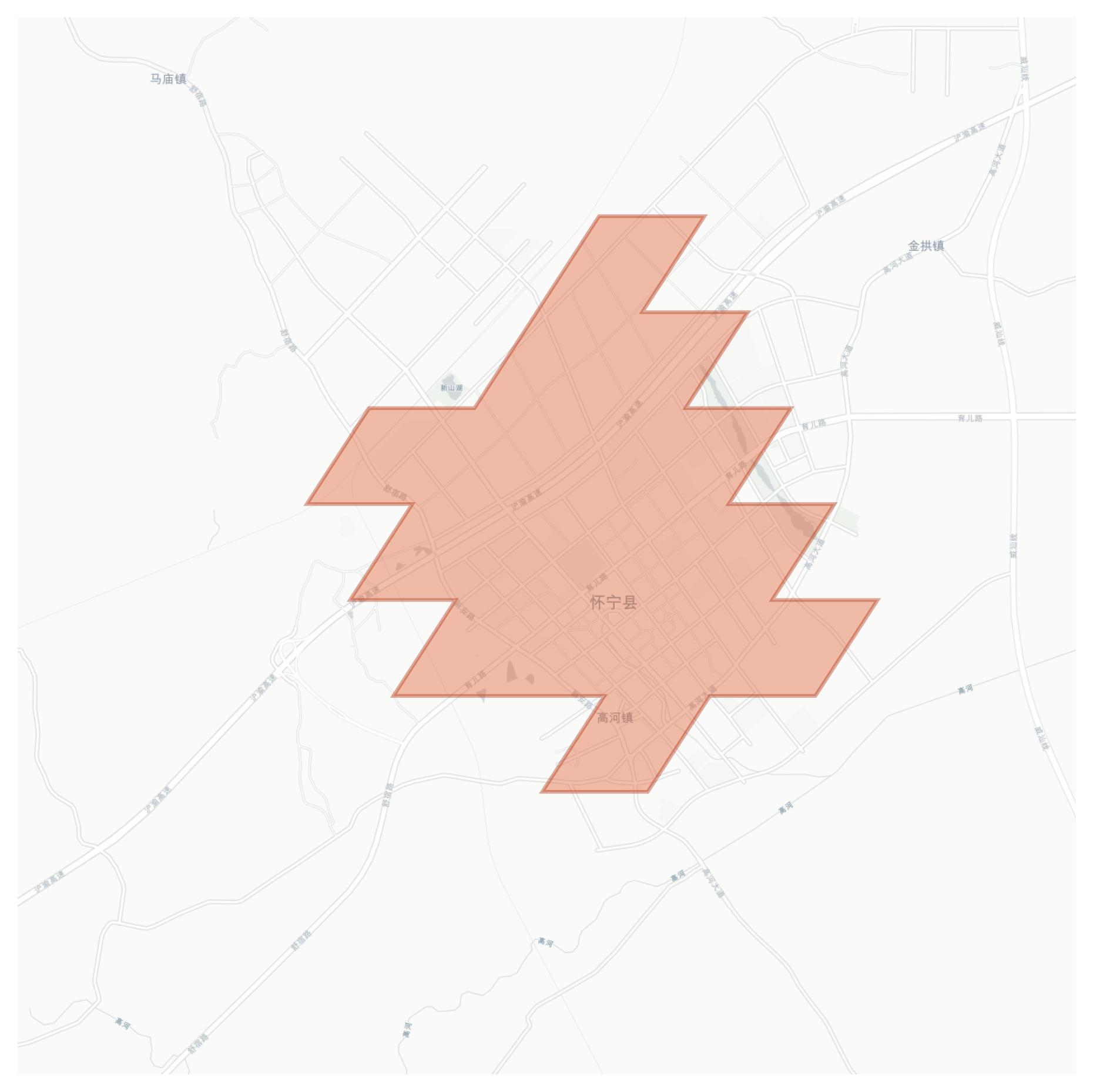 Huaining geographic map