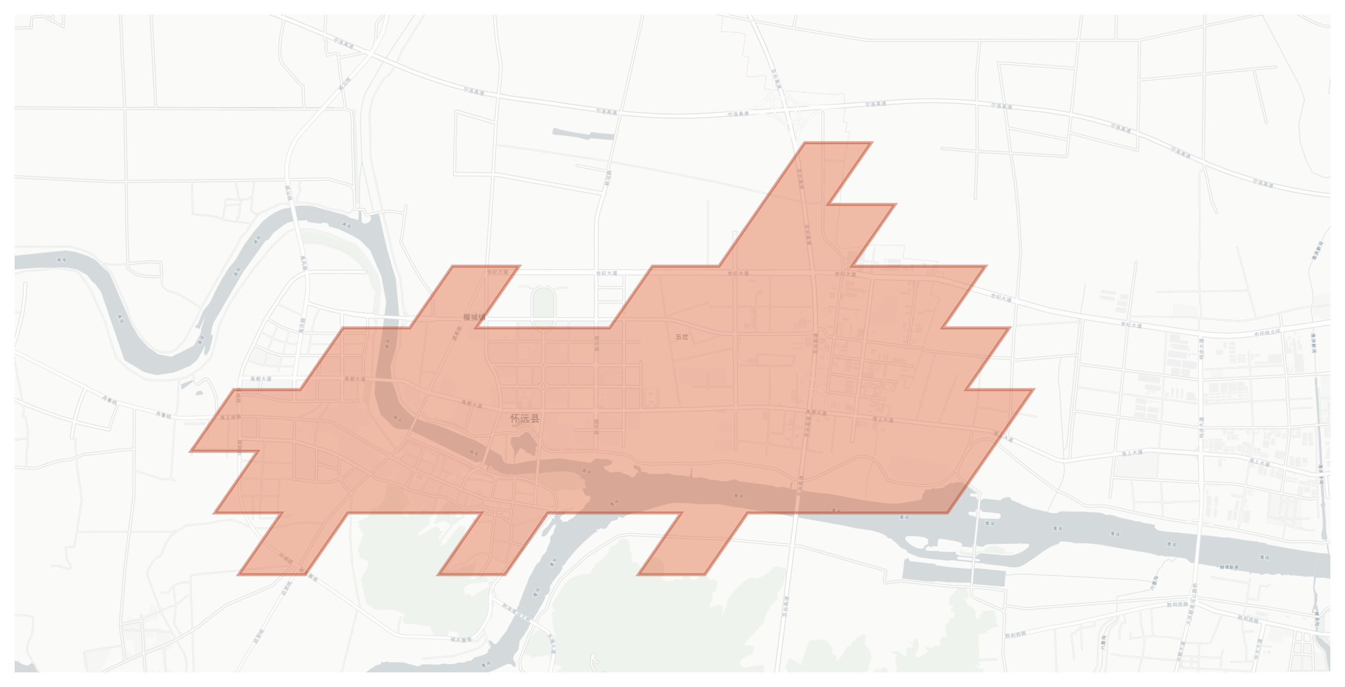 Huaiyuan geographic map