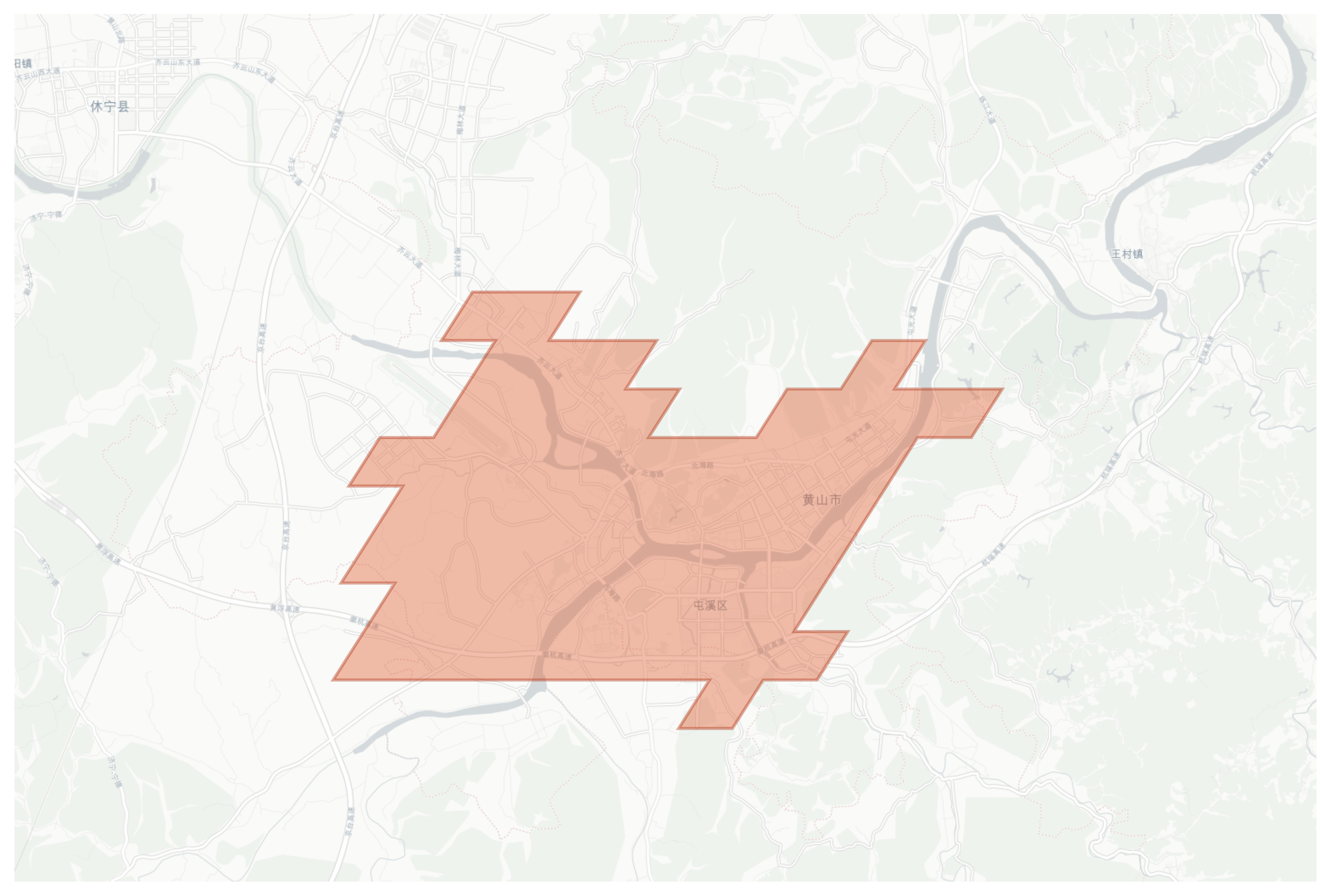Huangshan geographic map