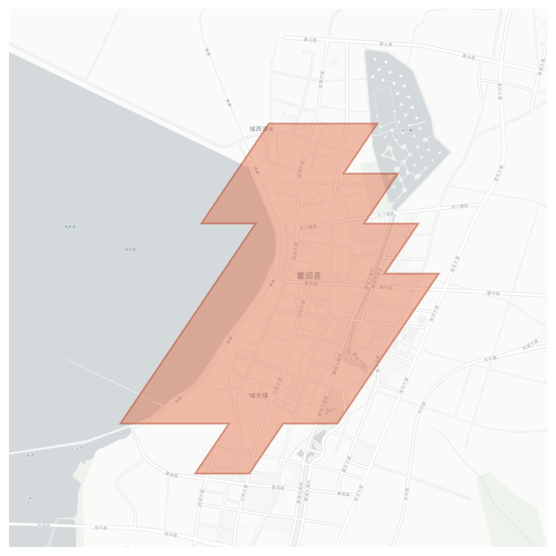 Huoqiu geographic map