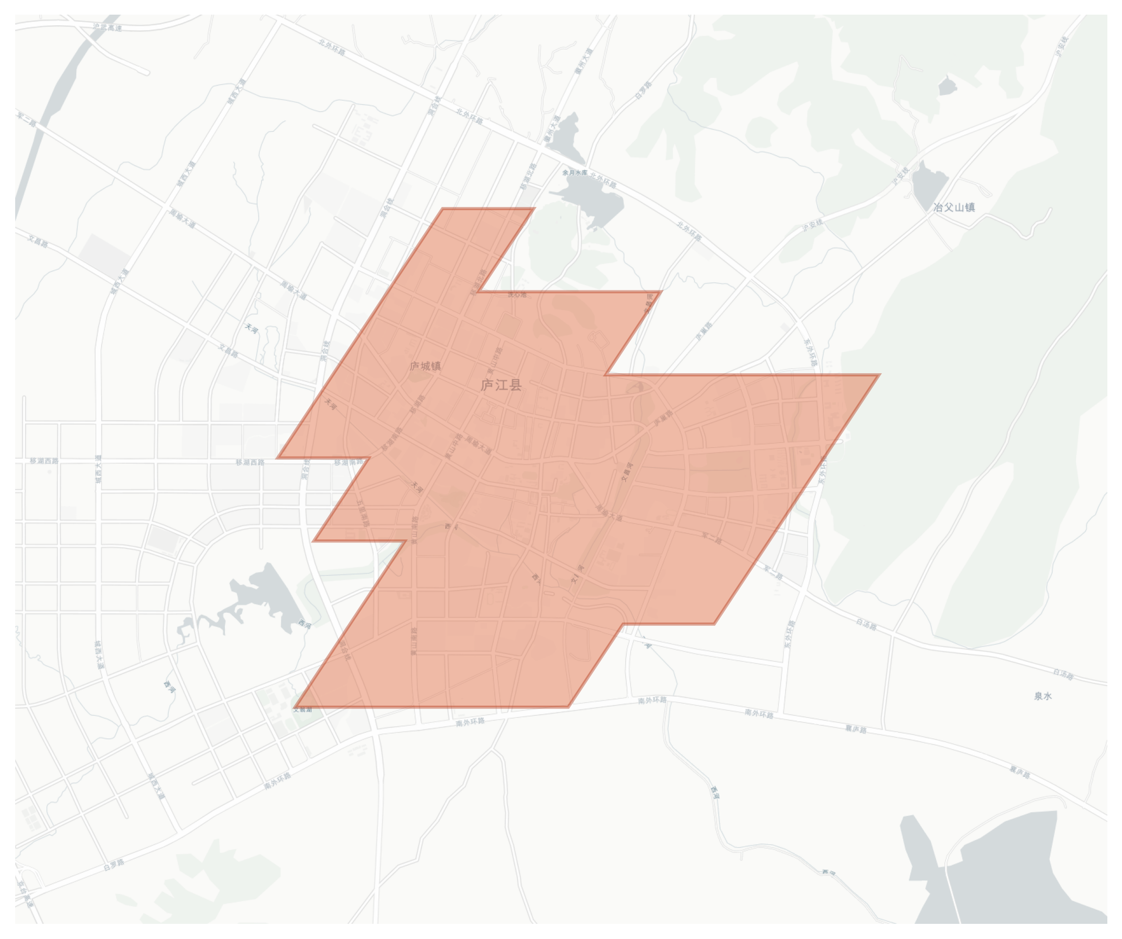 Lujiang geographic map