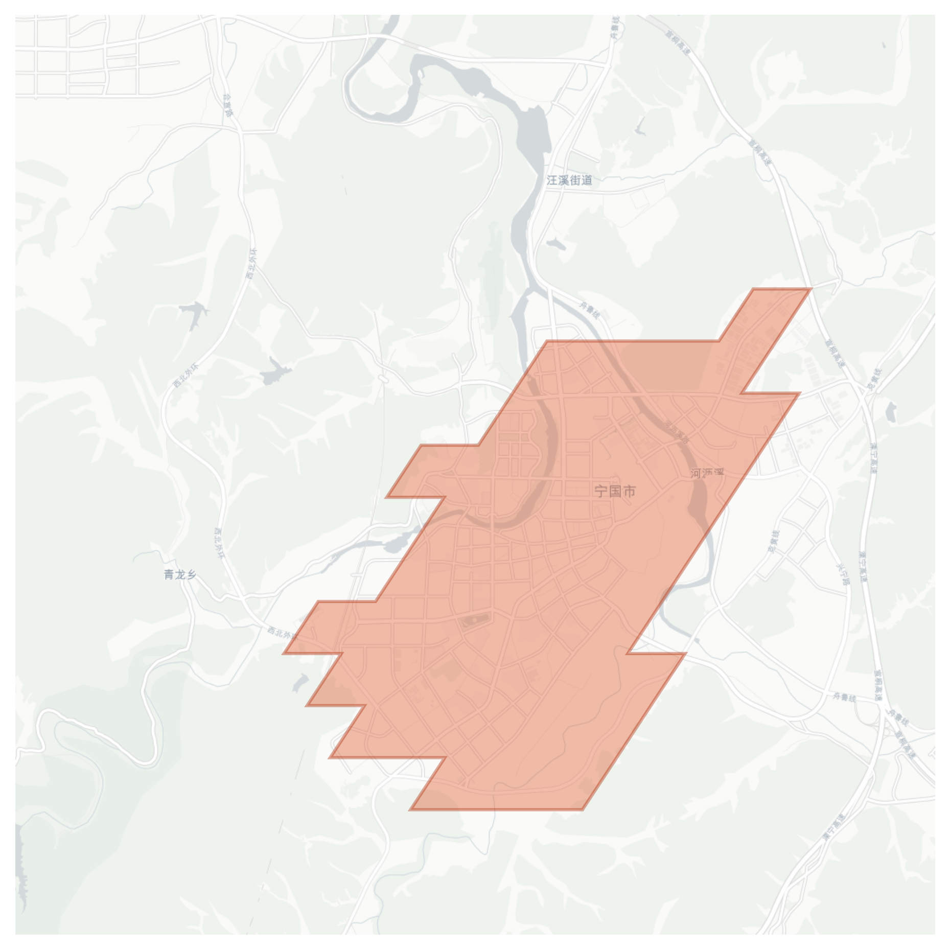 Ningguo geographic map