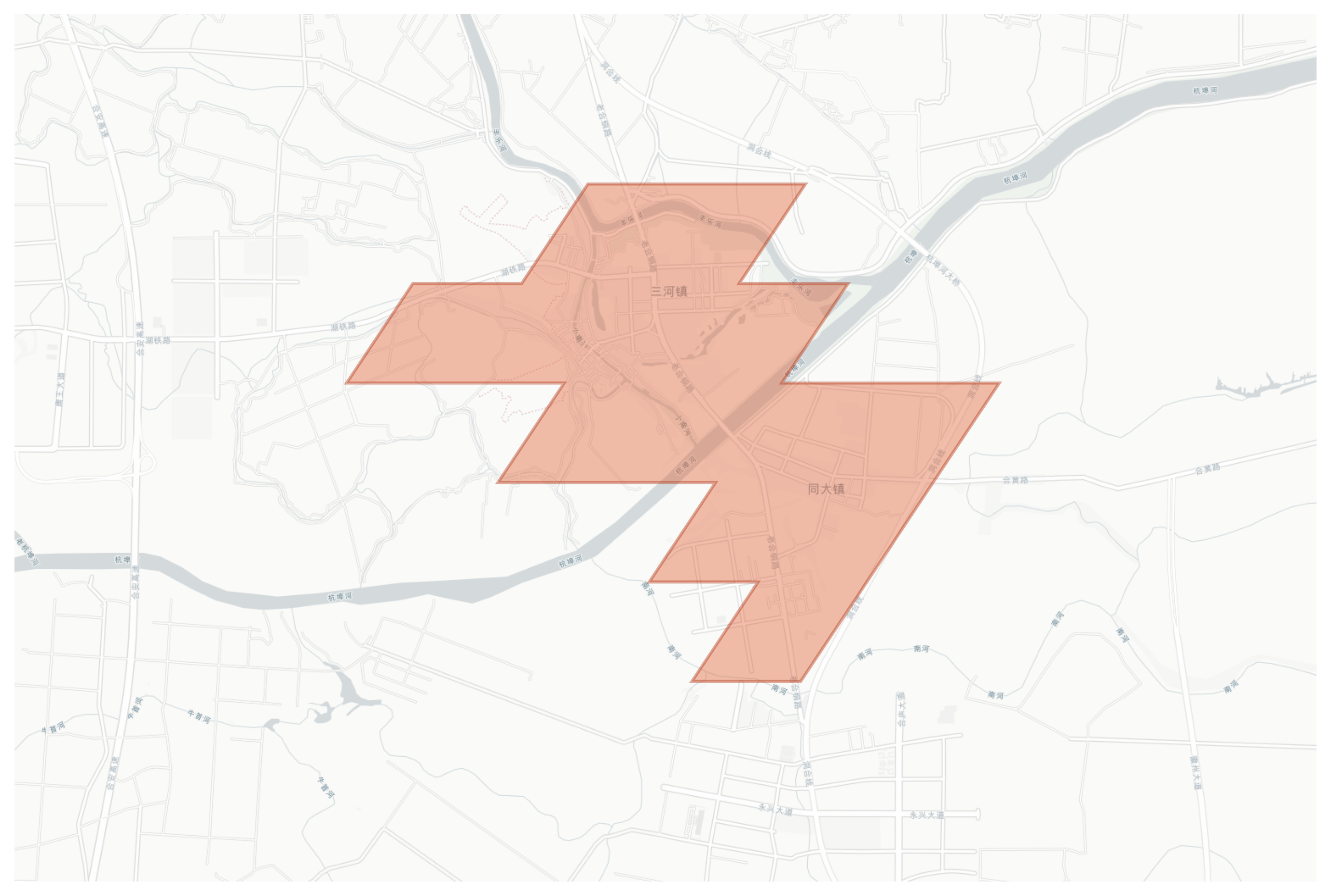 Sanhe geographic map