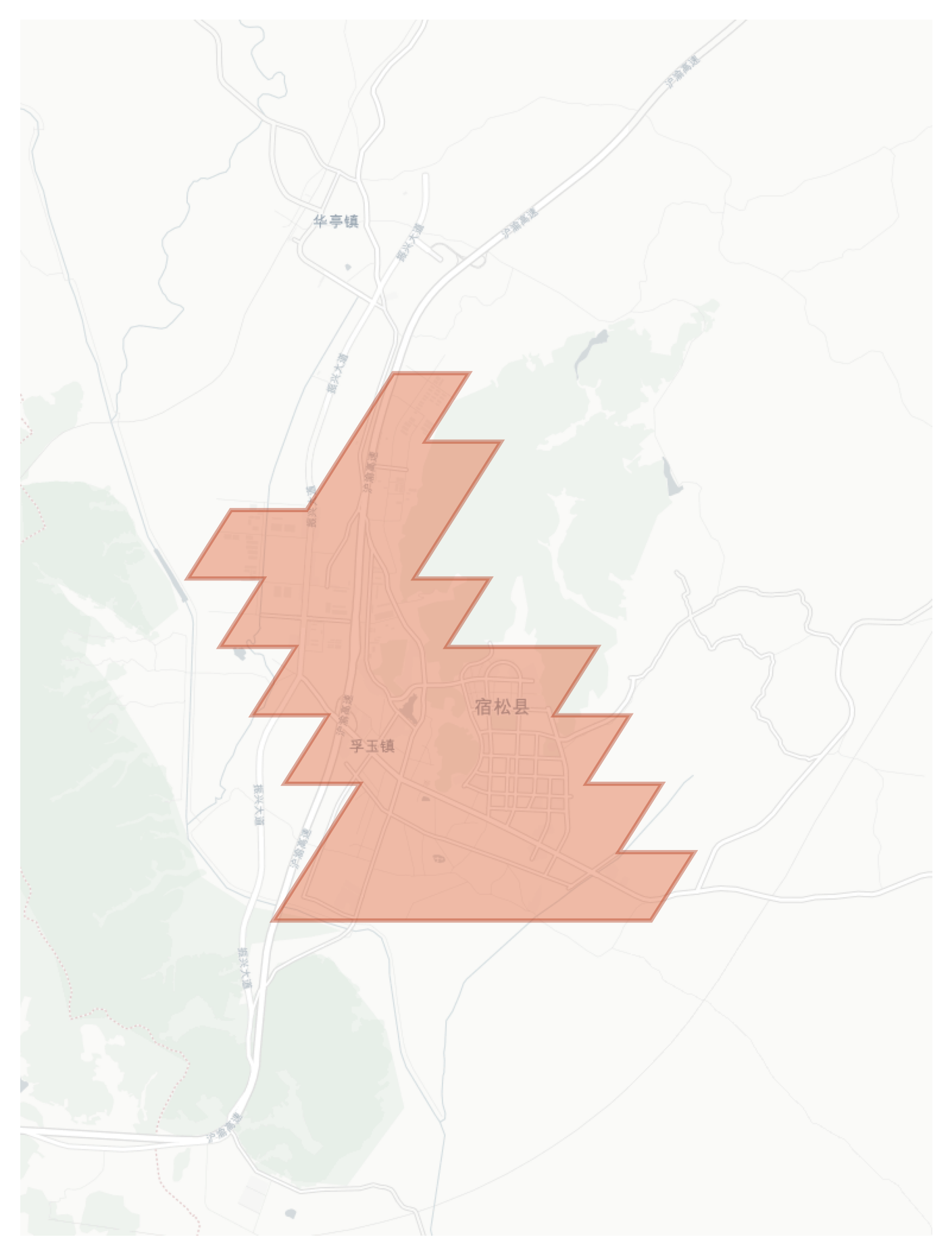 Susong geographic map