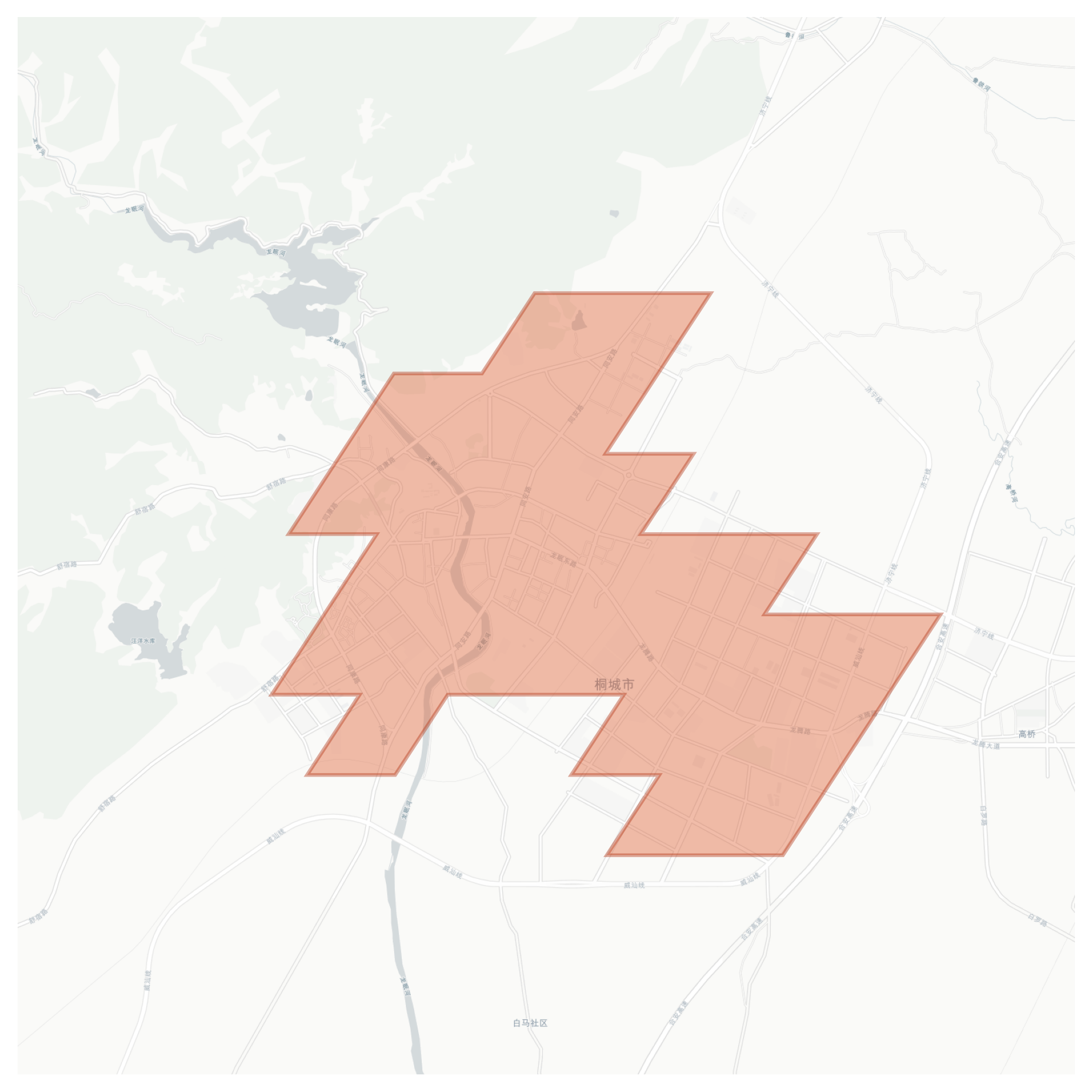 Tongcheng geographic map