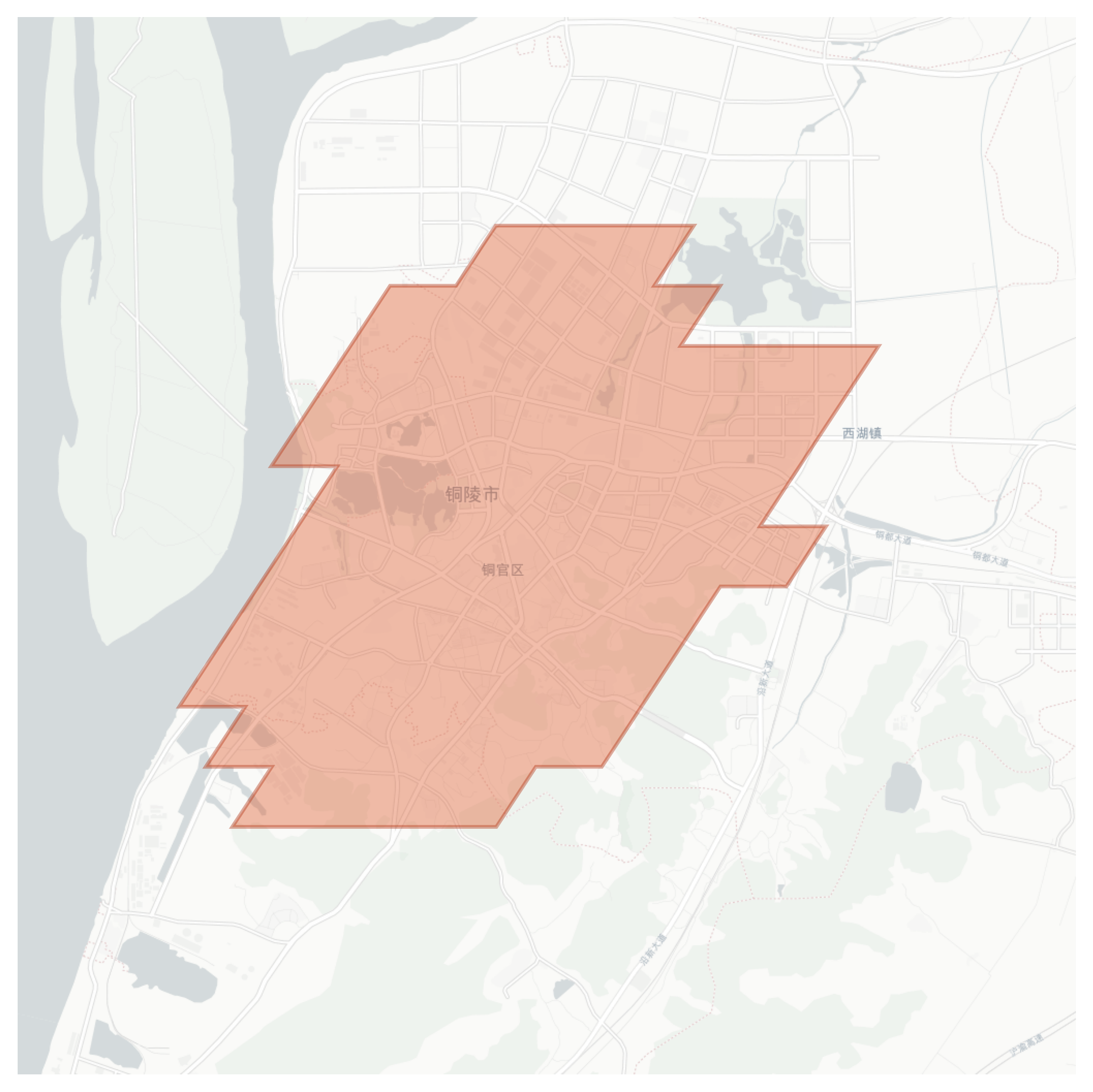 Tongling geographic map