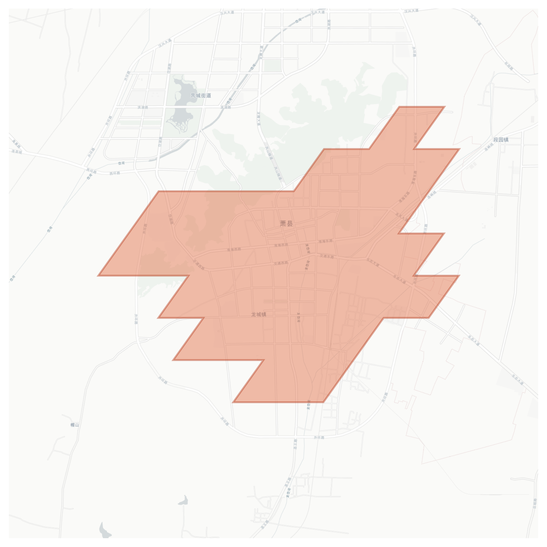 Xiaoxian geographic map