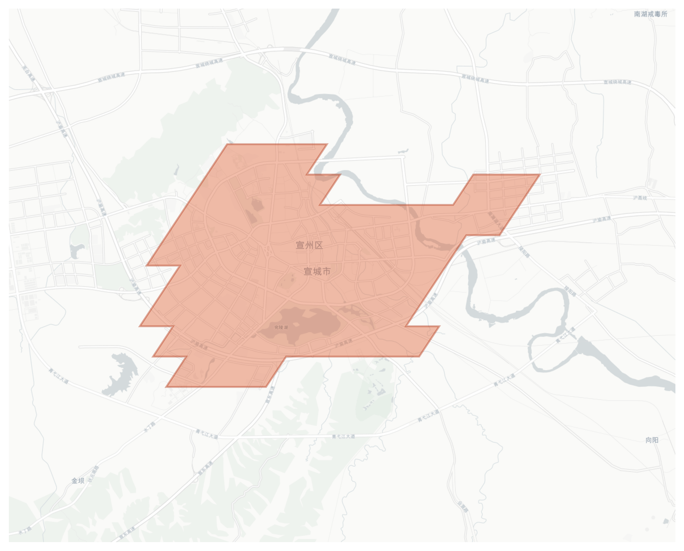 Xuancheng geographic map