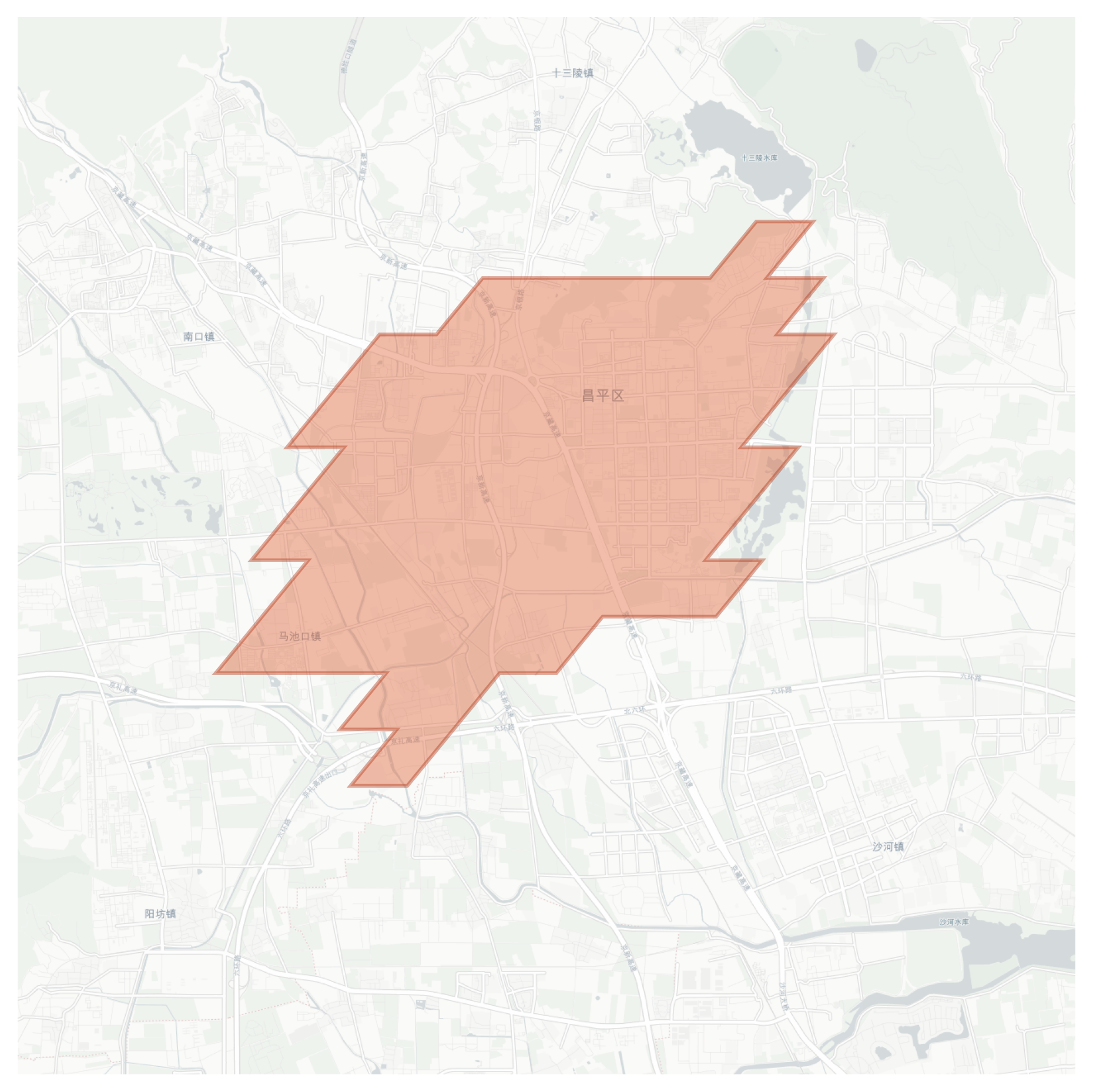 Changping geographic map