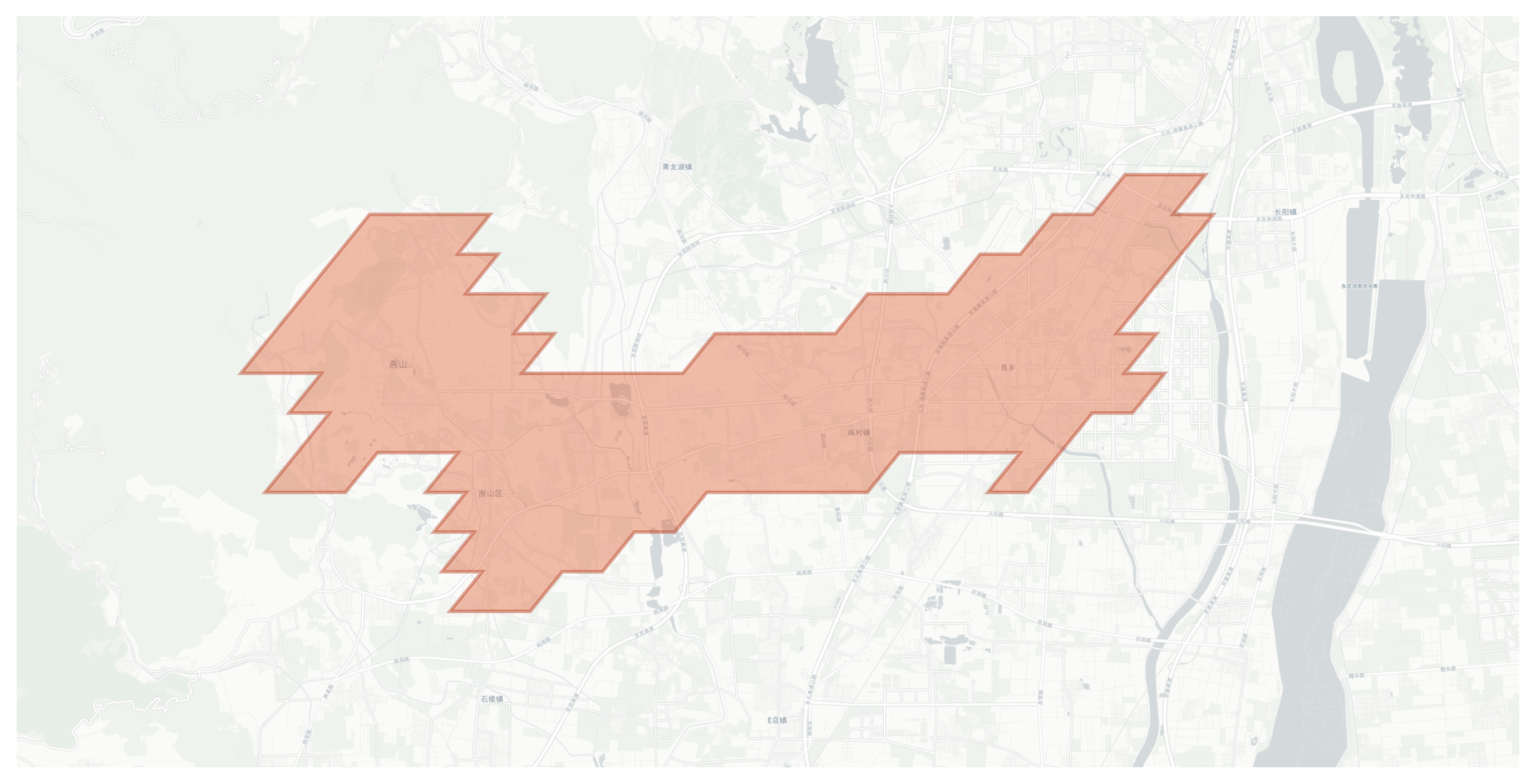 Fangshan geographic map