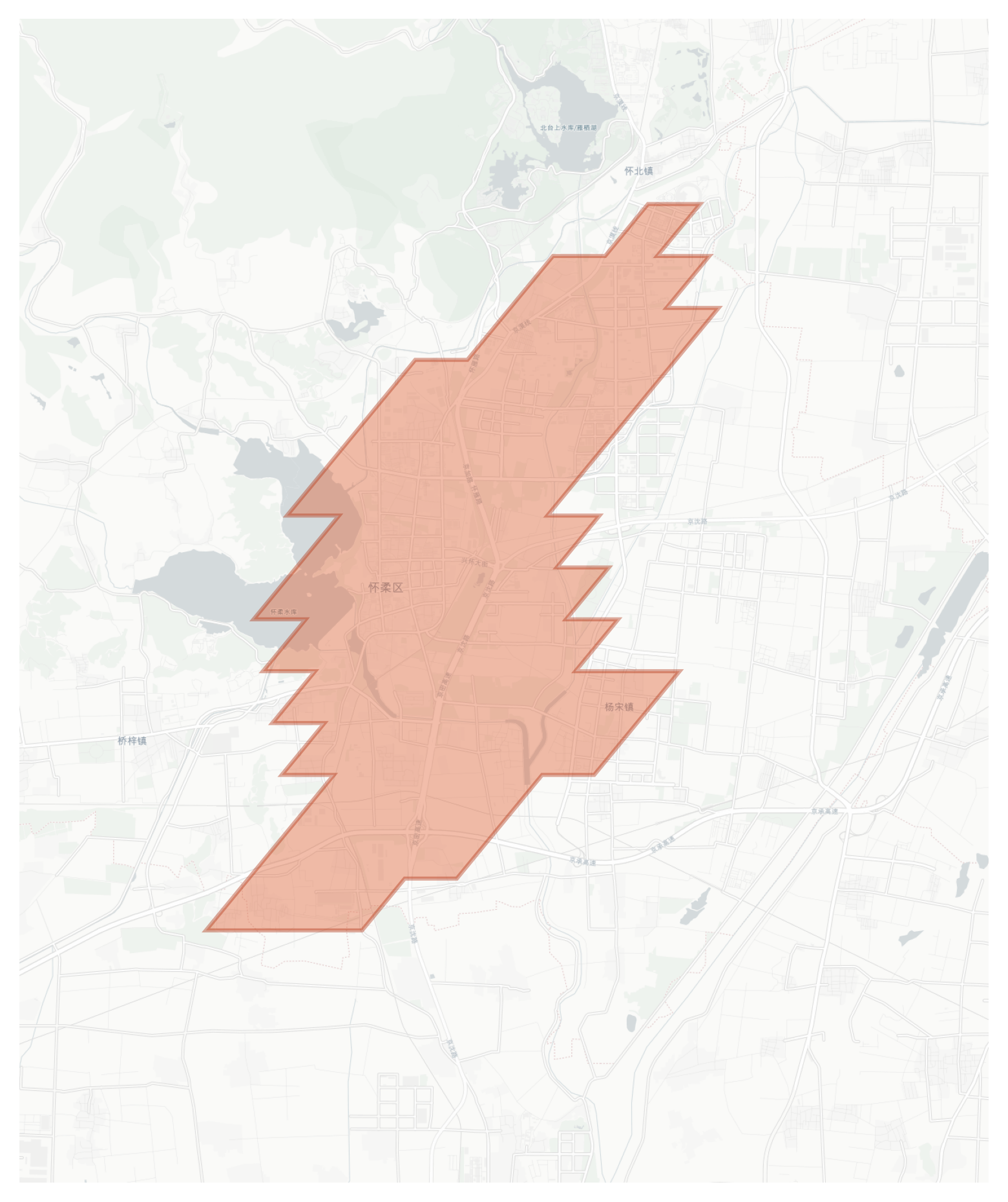 Huairou geographic map