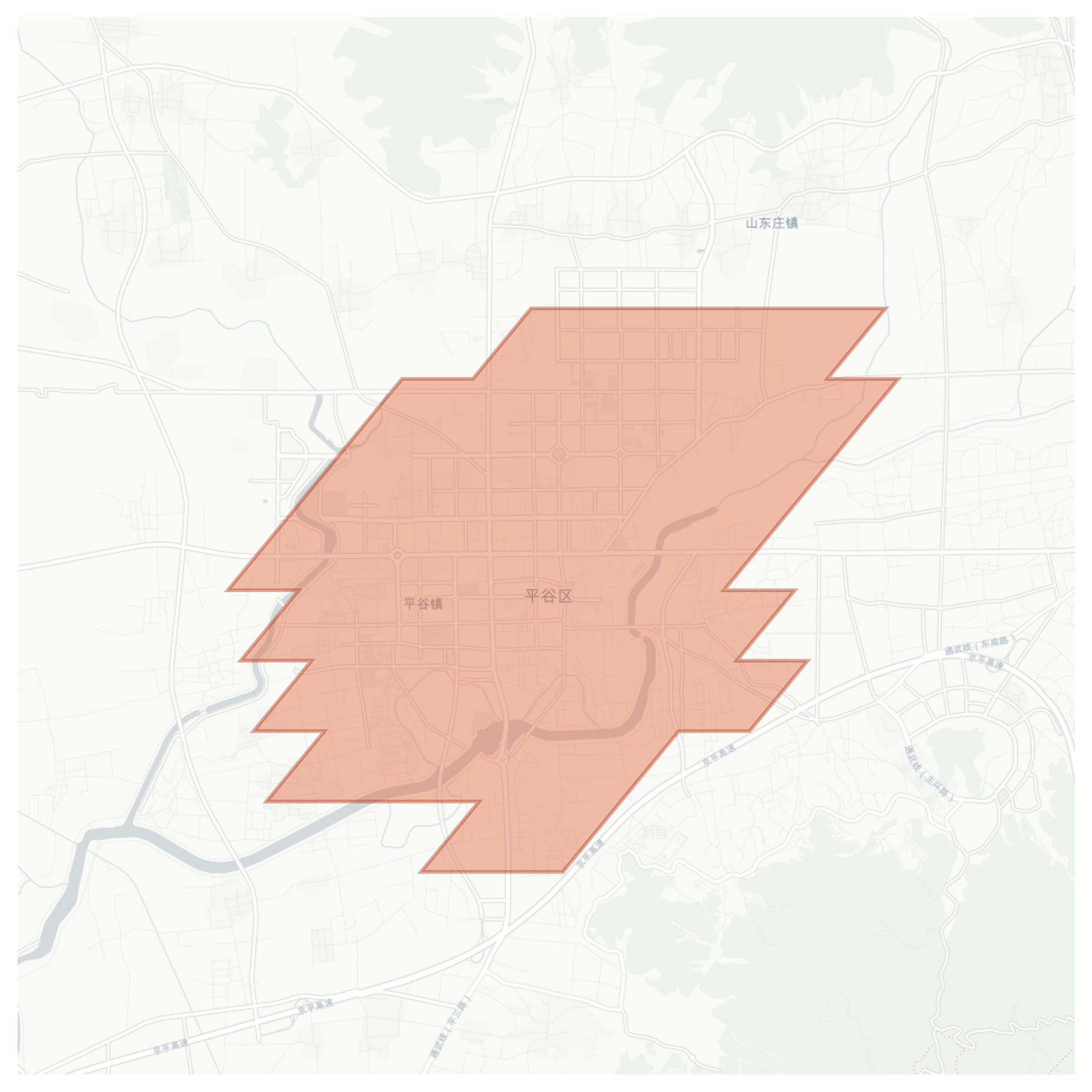 Pinggu geographic map