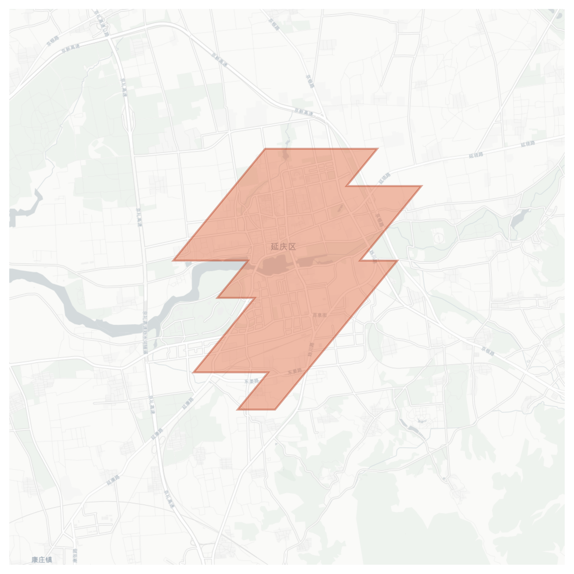 Yanqing geographic map