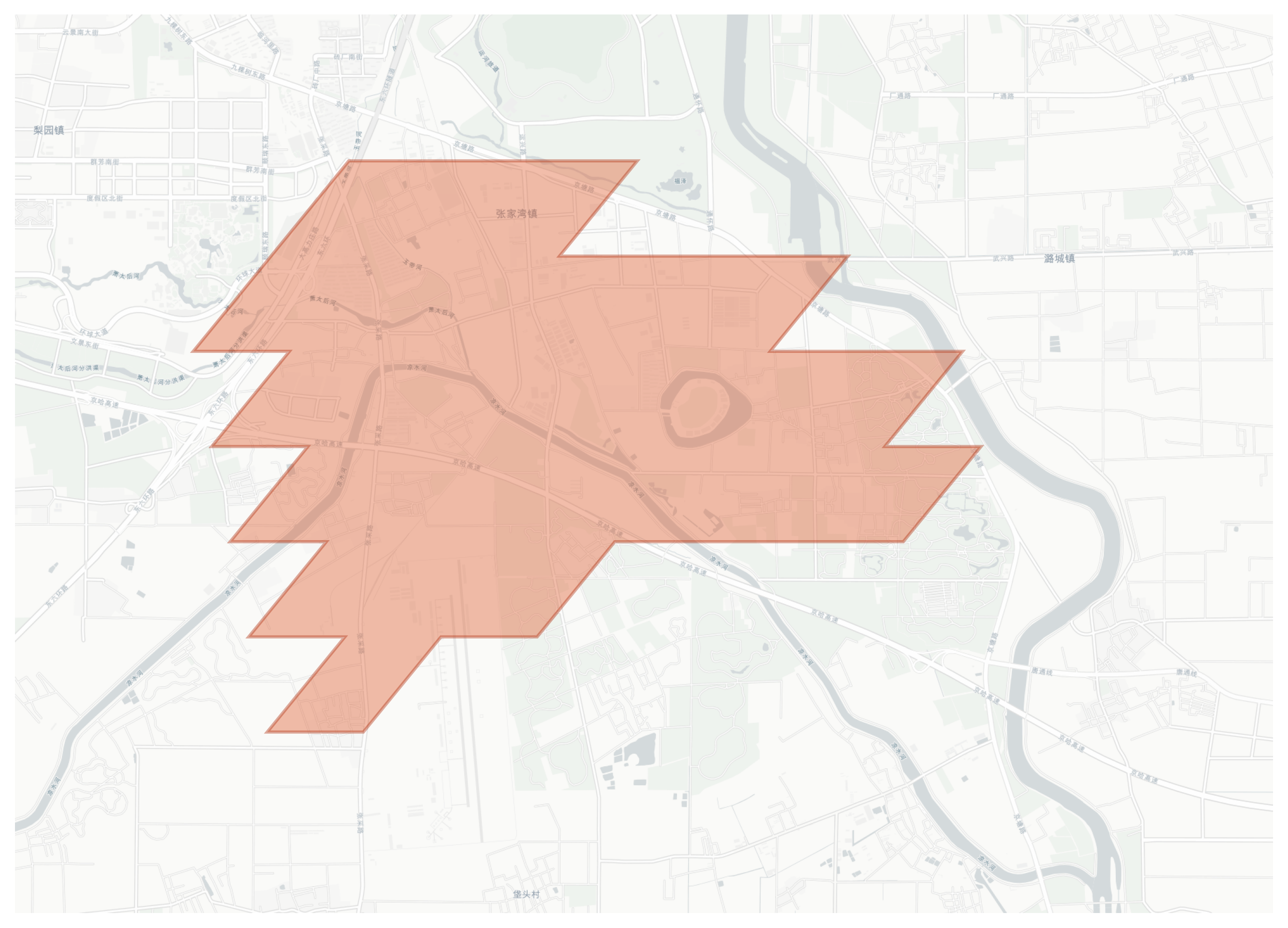 Zhangjiawan geographic map