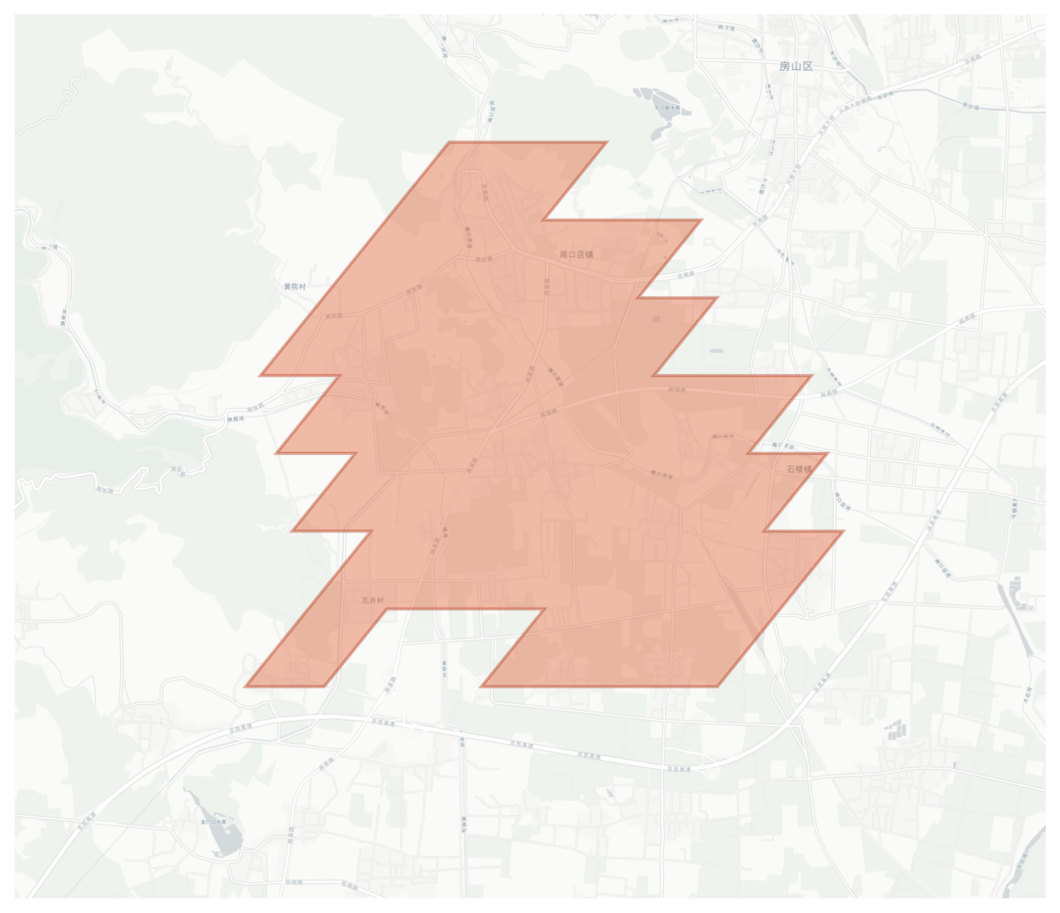 Zhoukoudian geographic map