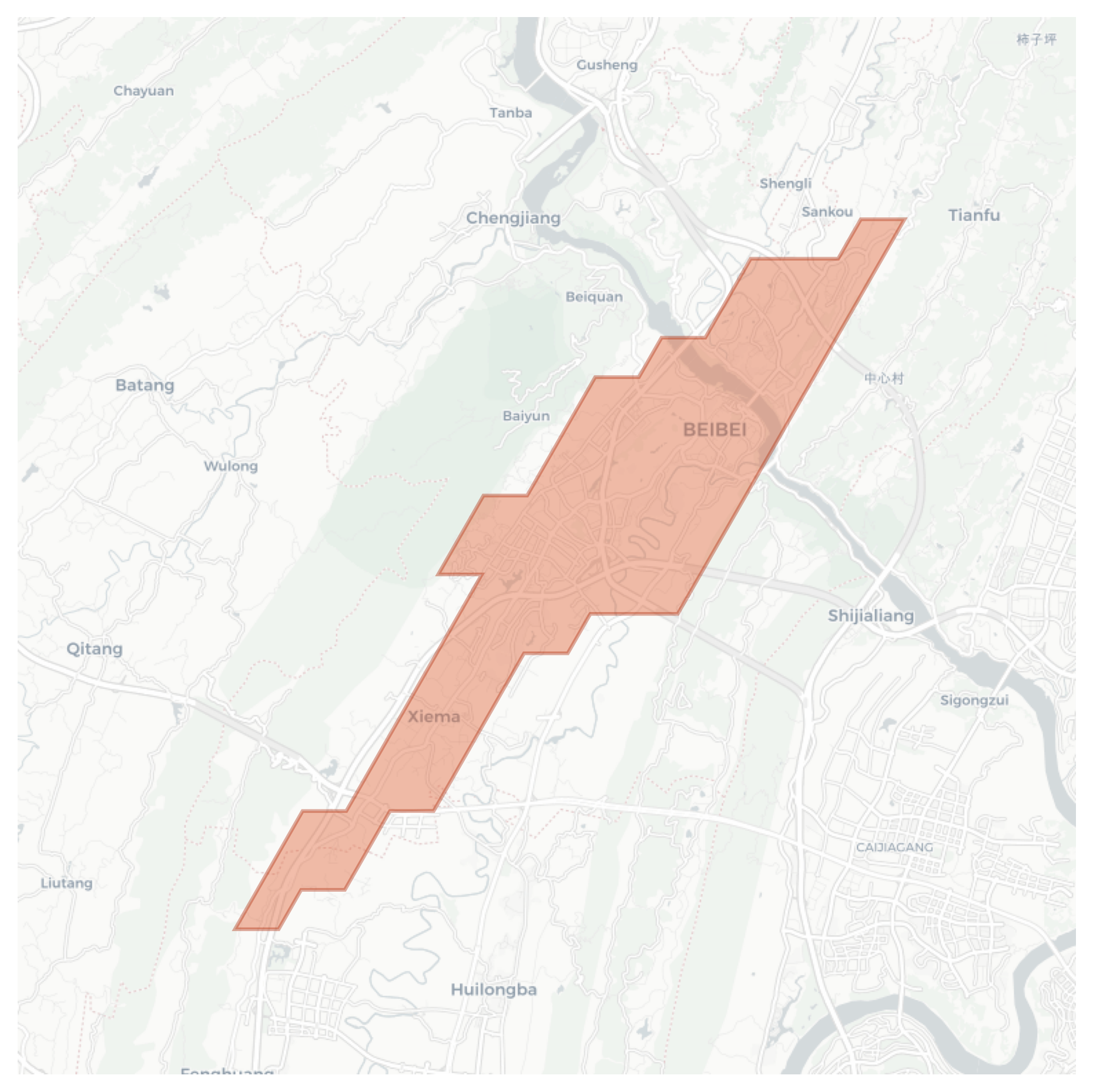 Beibei geographic map