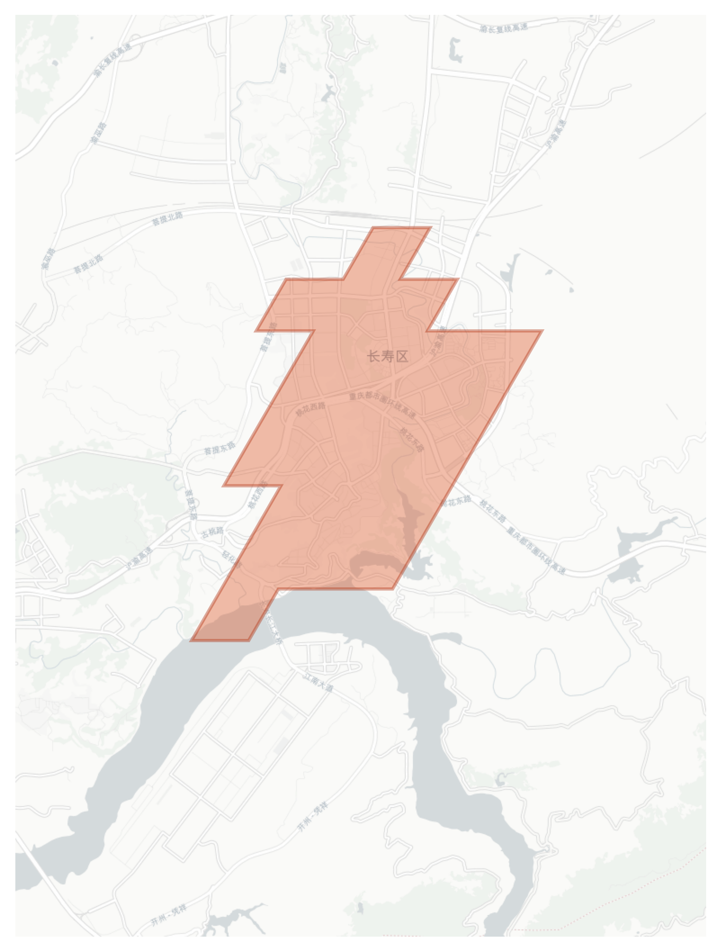 Changshou geographic map