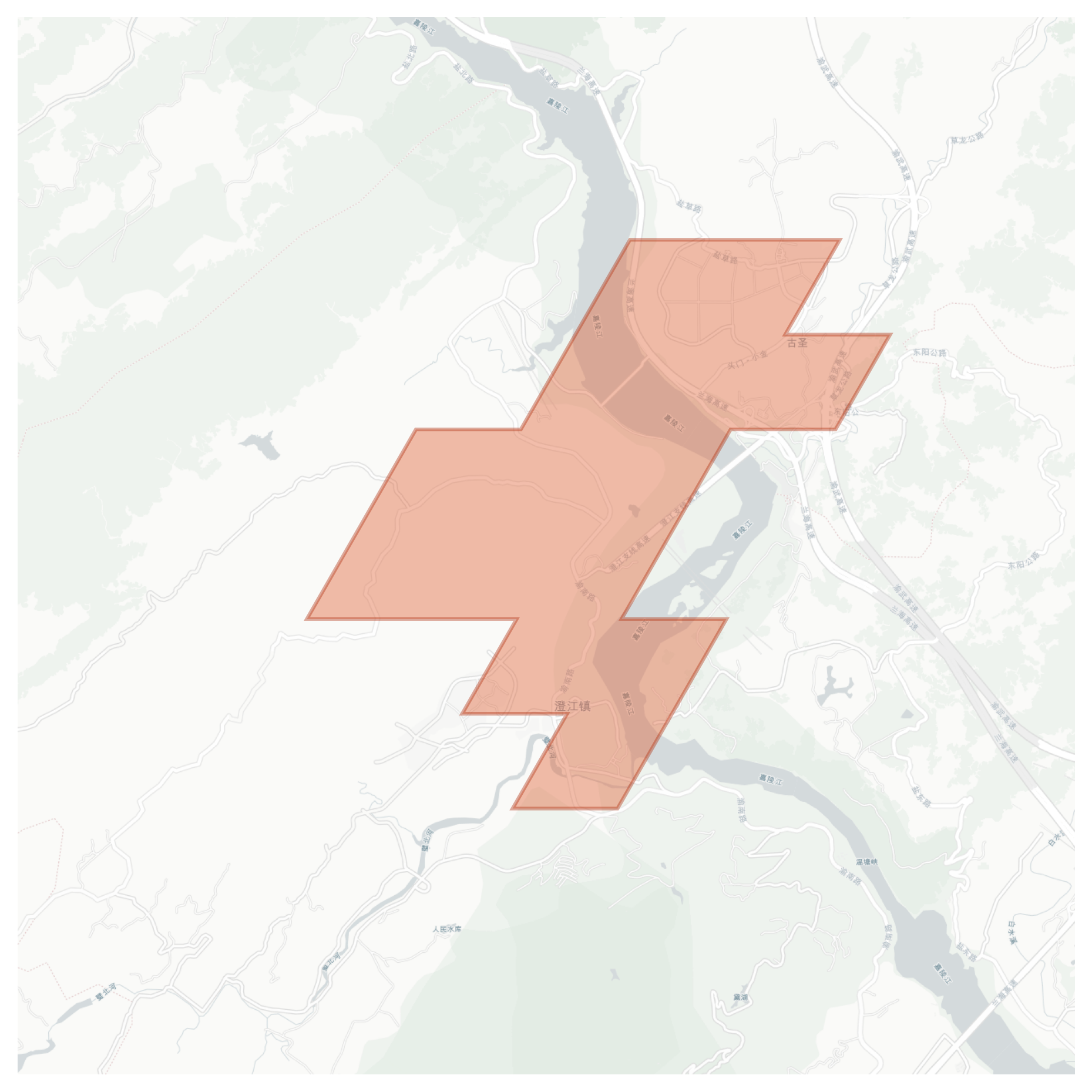 Chengjiang geographic map