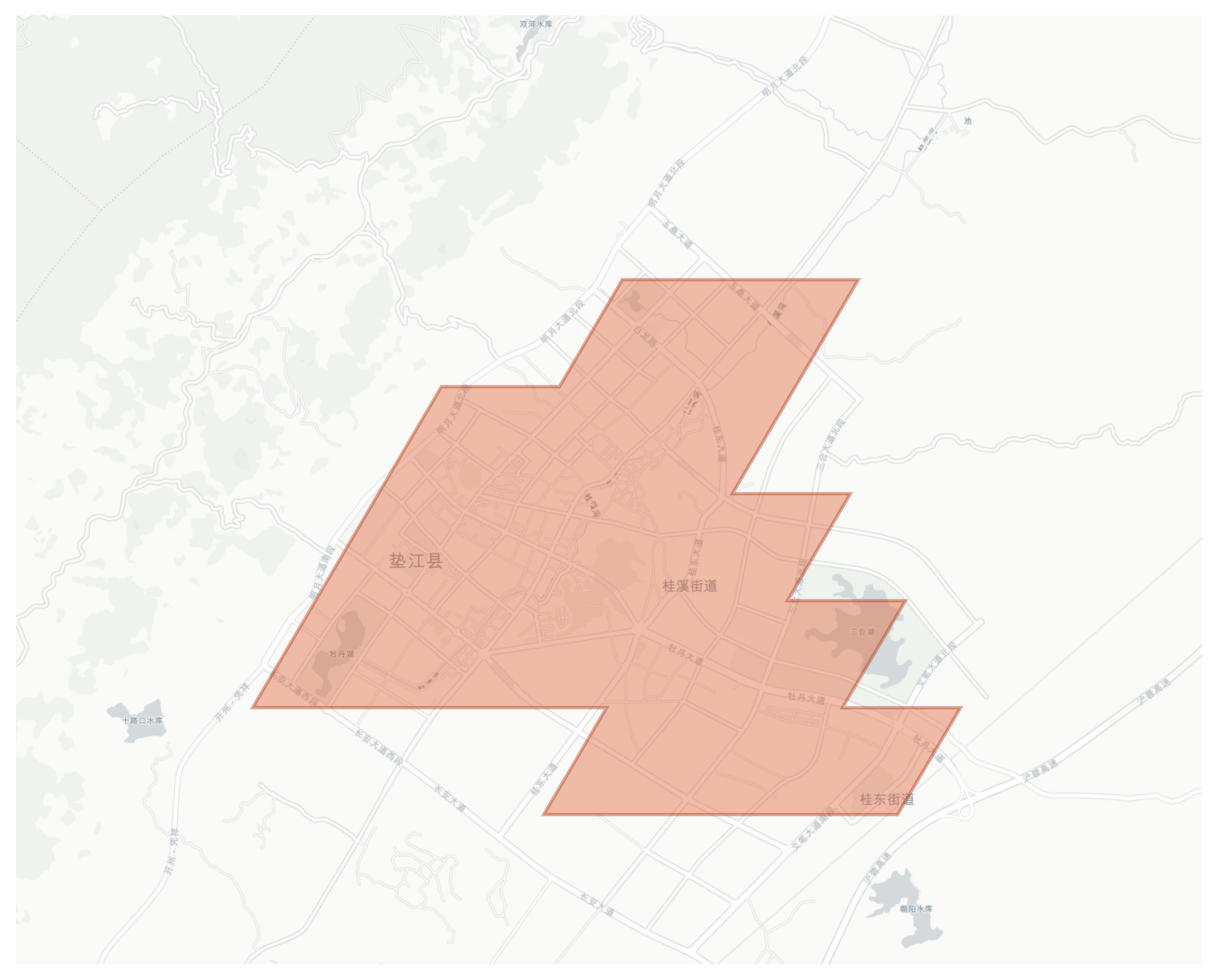 Dianjiang geographic map