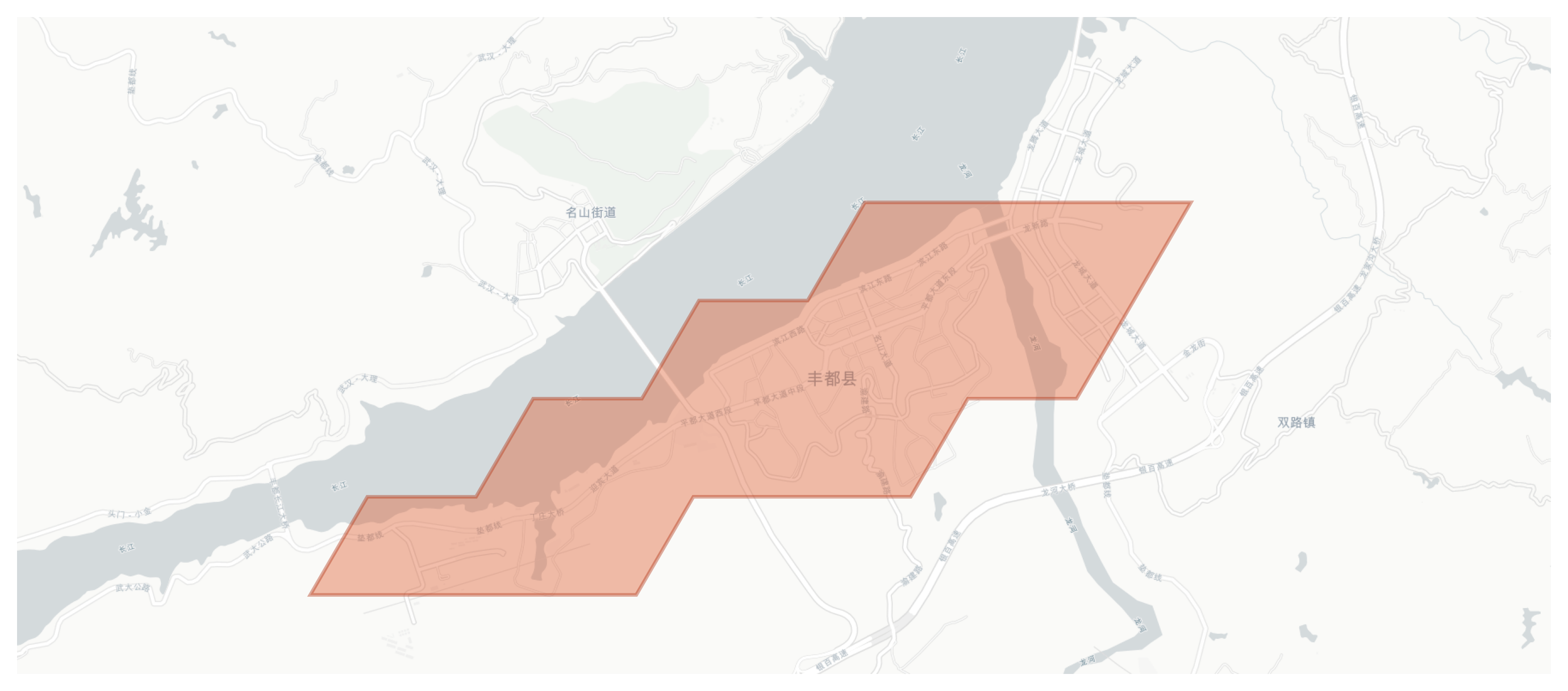 Fengdu geographic map