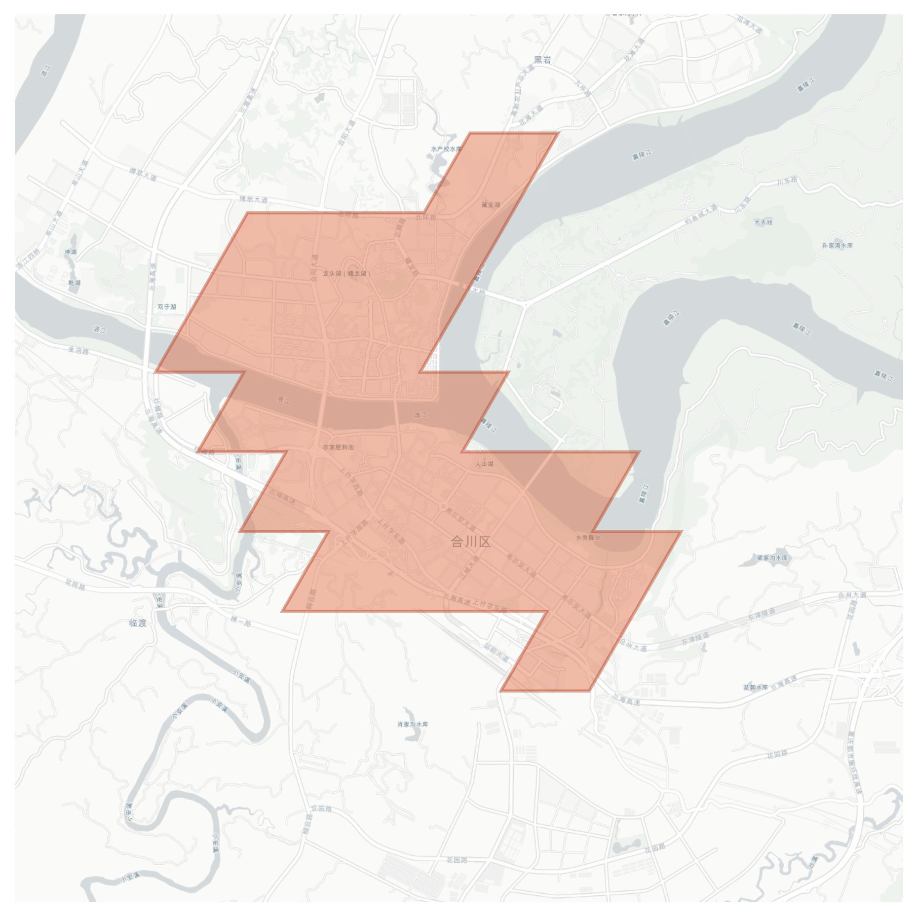 Hechuan geographic map