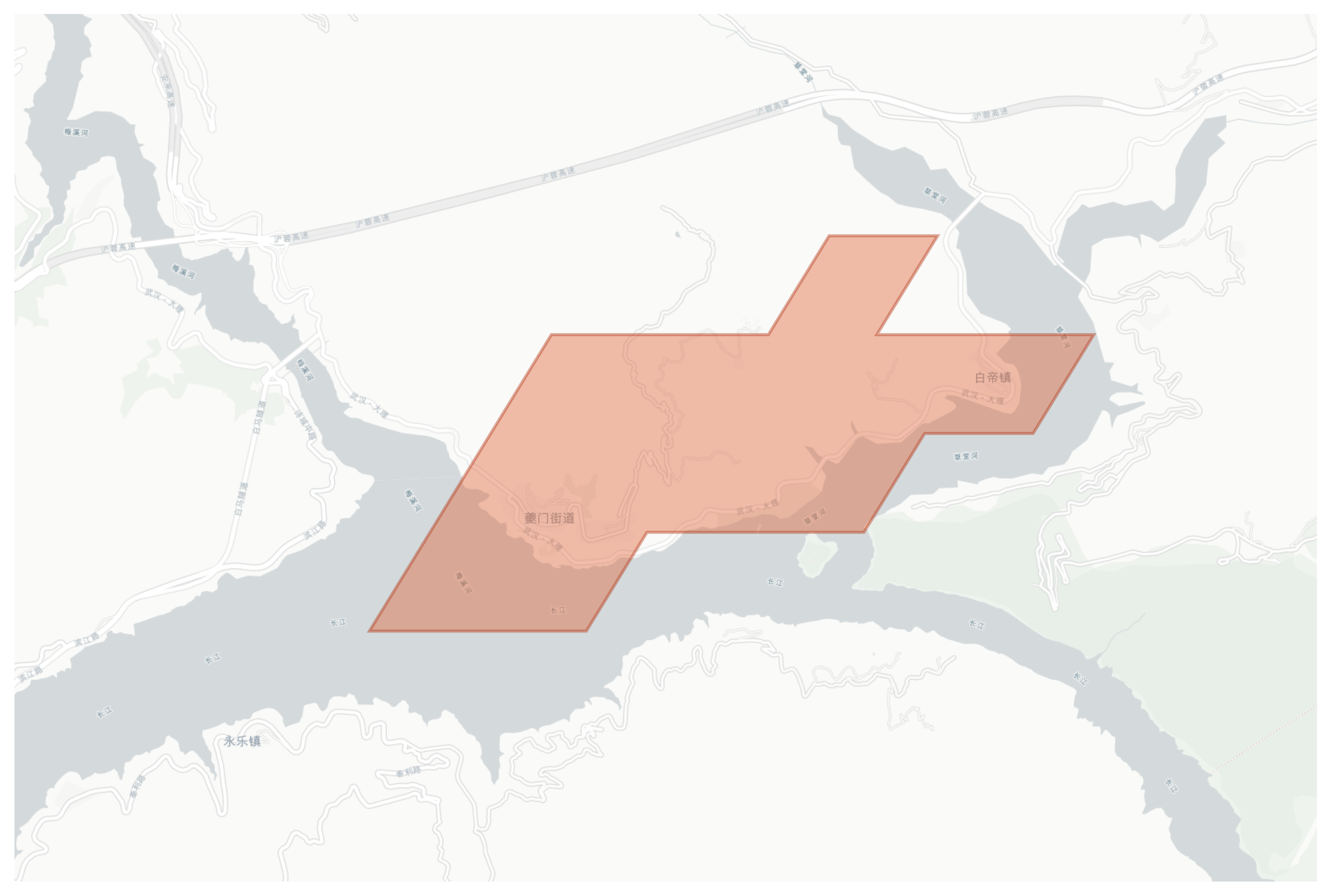夔门街道 geographic map