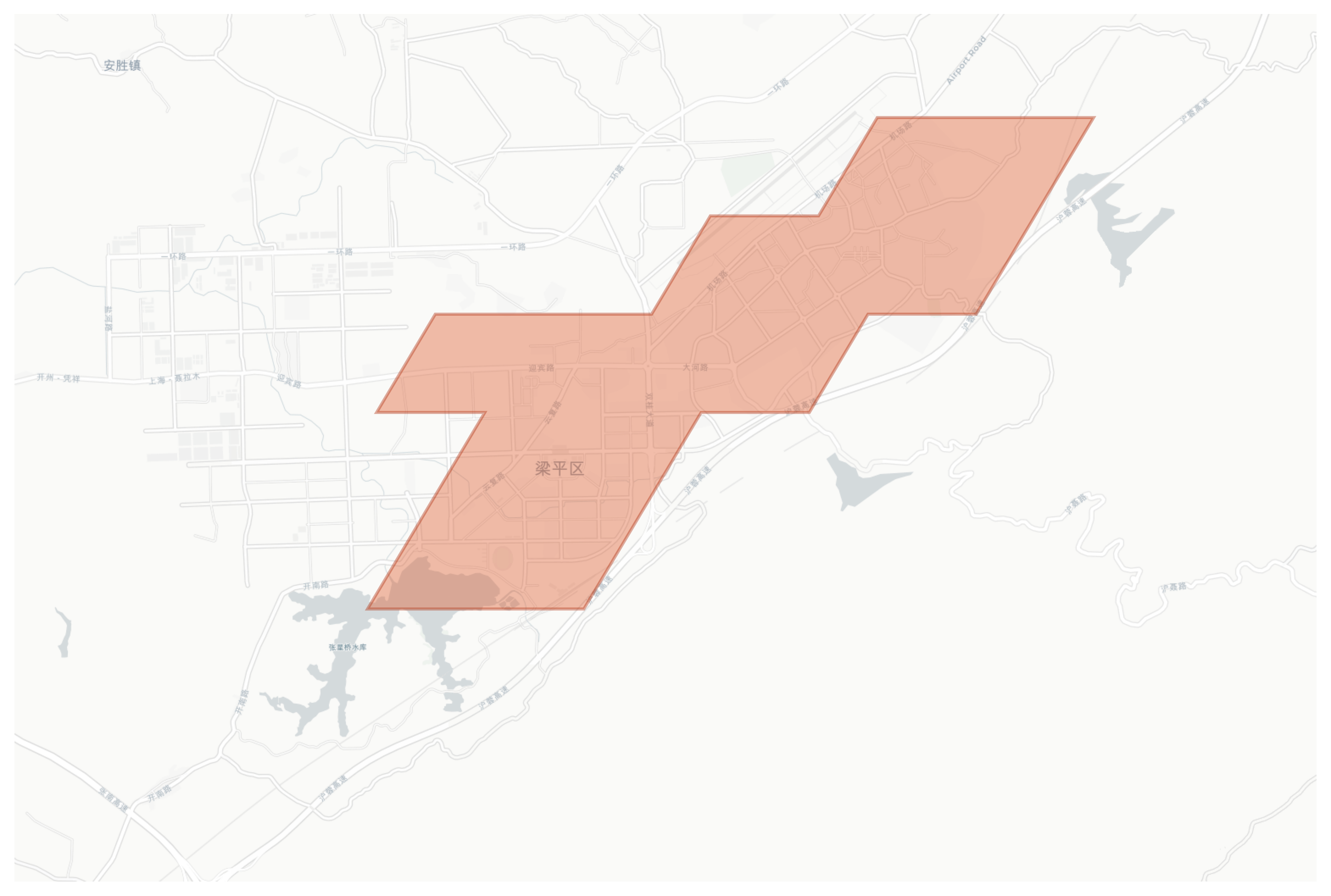 Liangping geographic map
