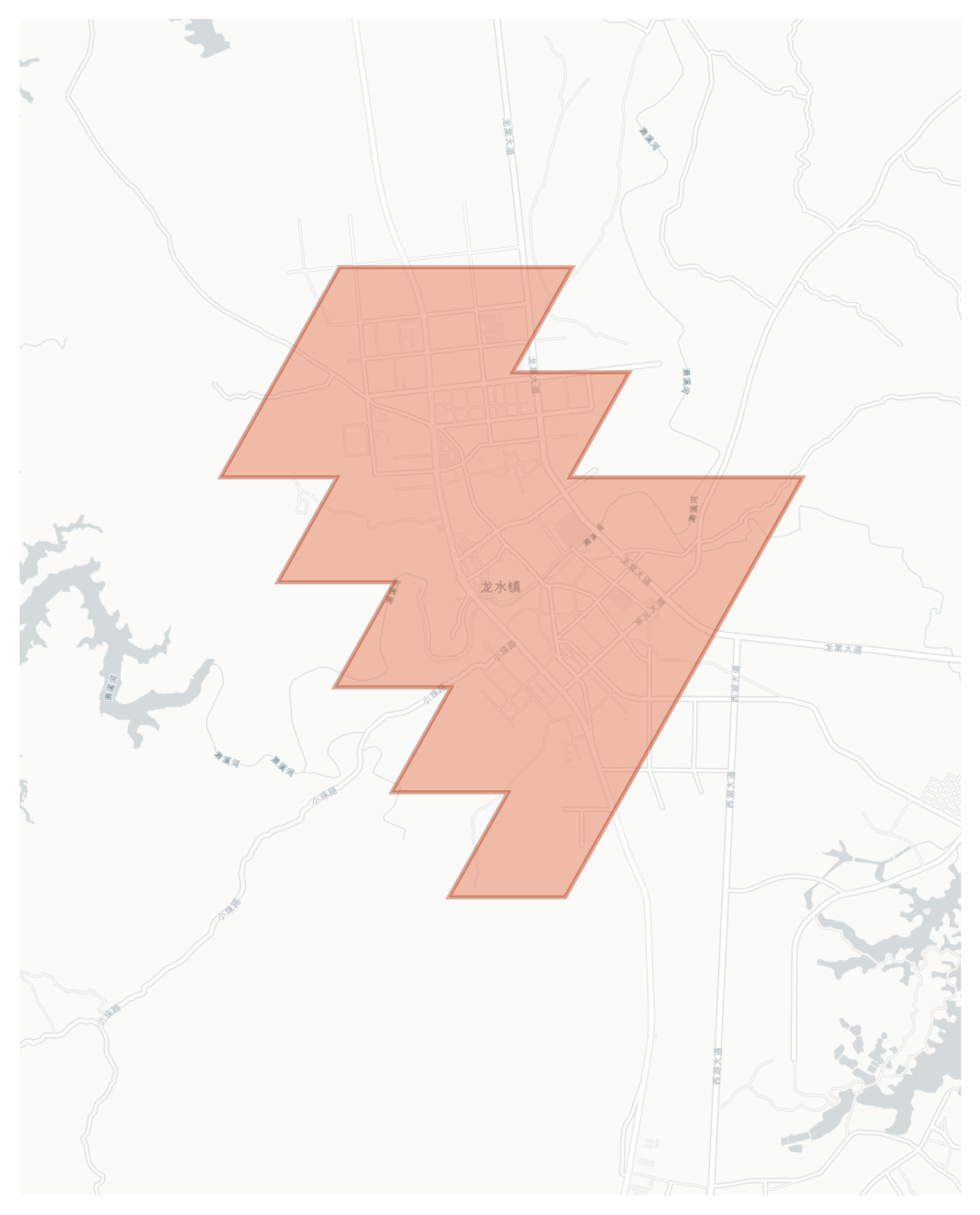 Longshui geographic map