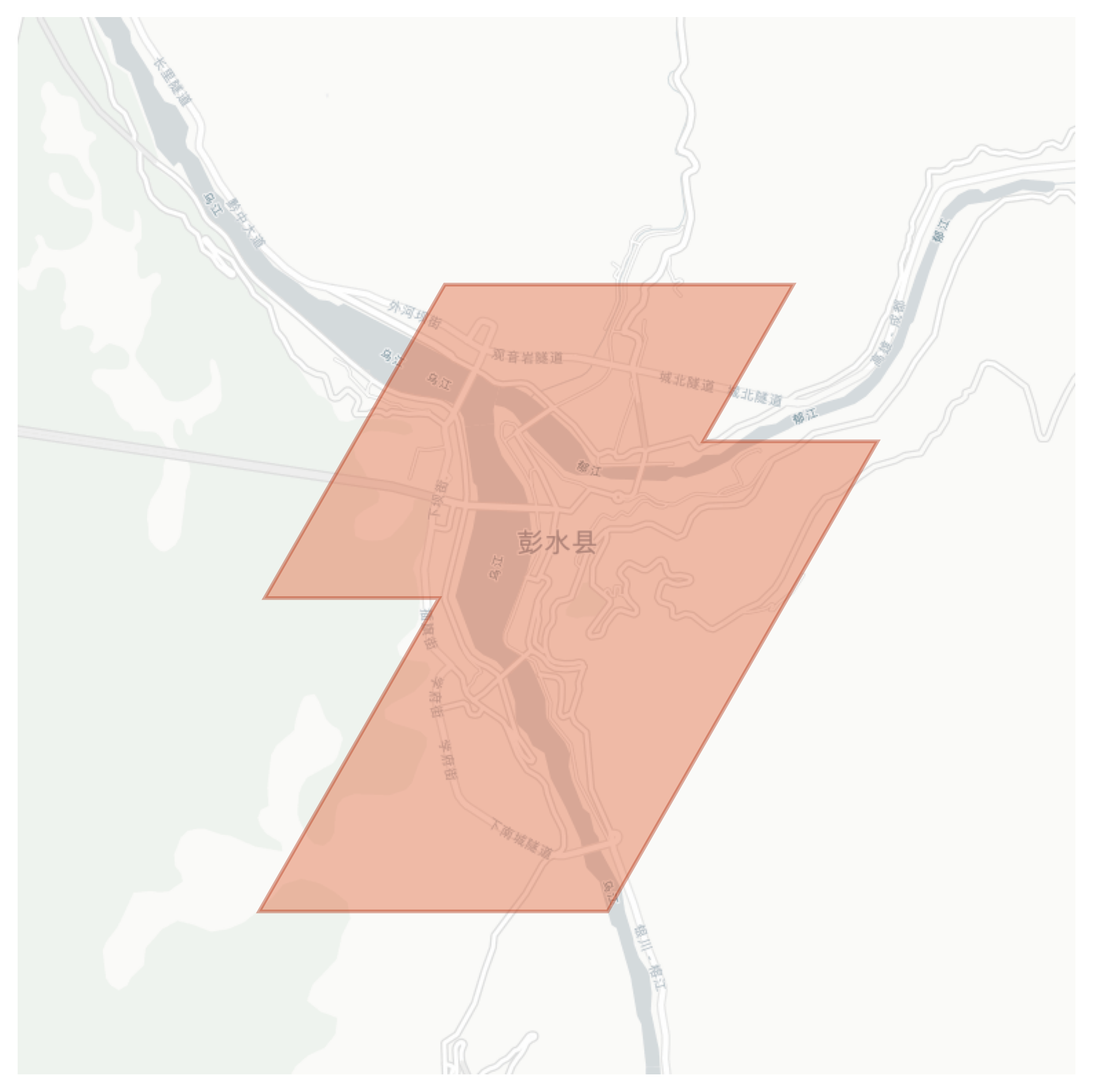 Pengshui geographic map