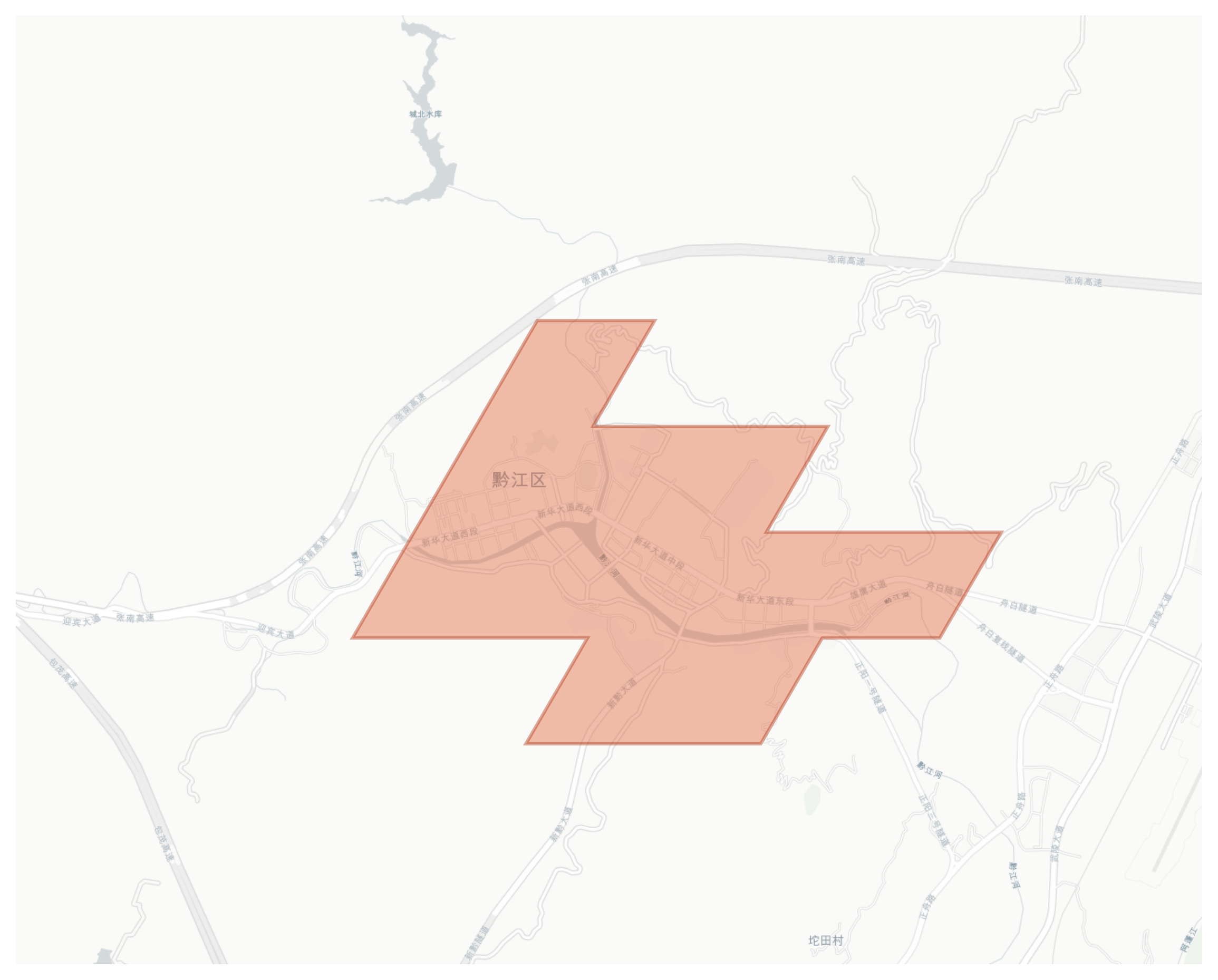 Qianjiang geographic map