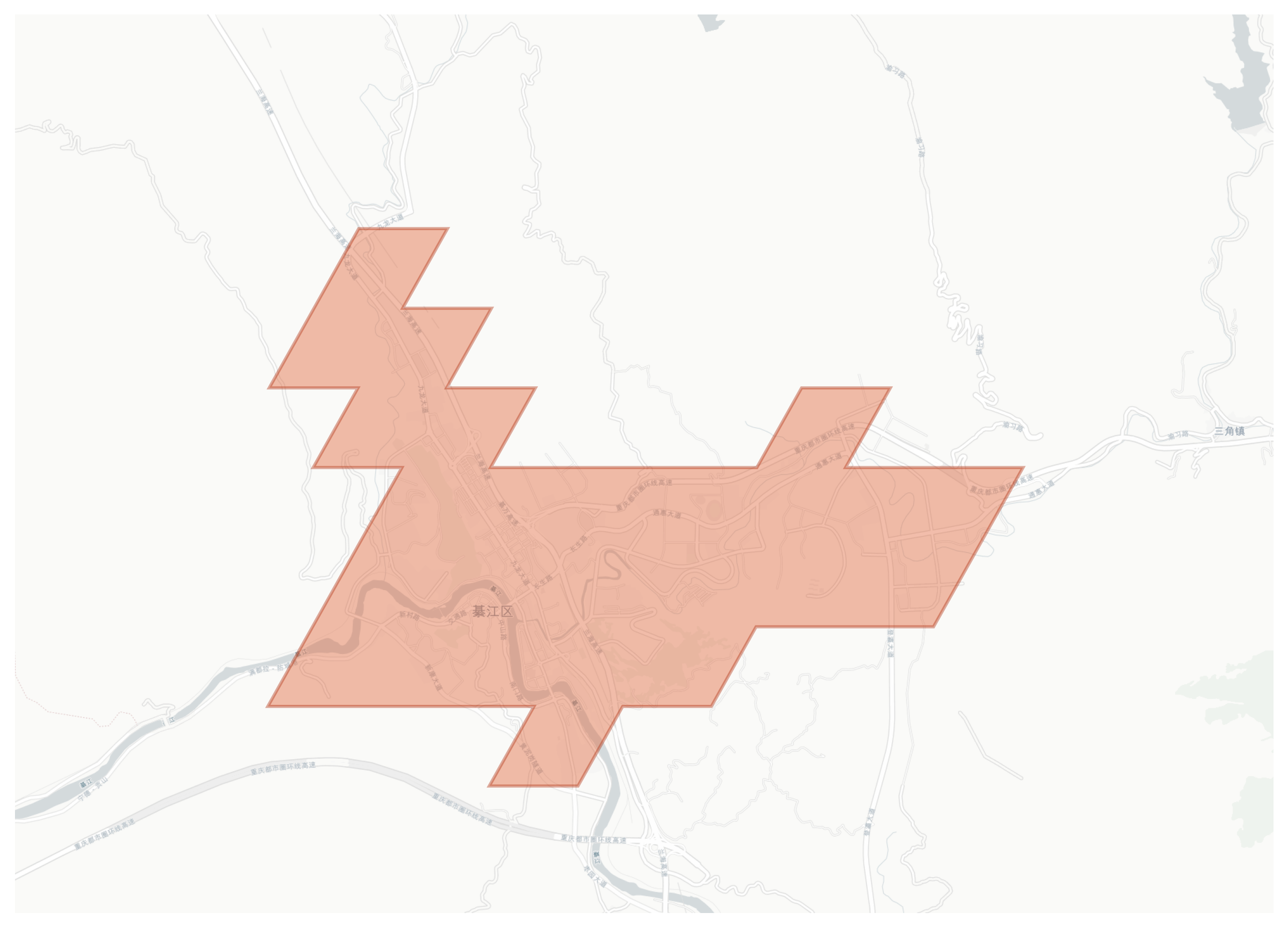 Qijiang geographic map